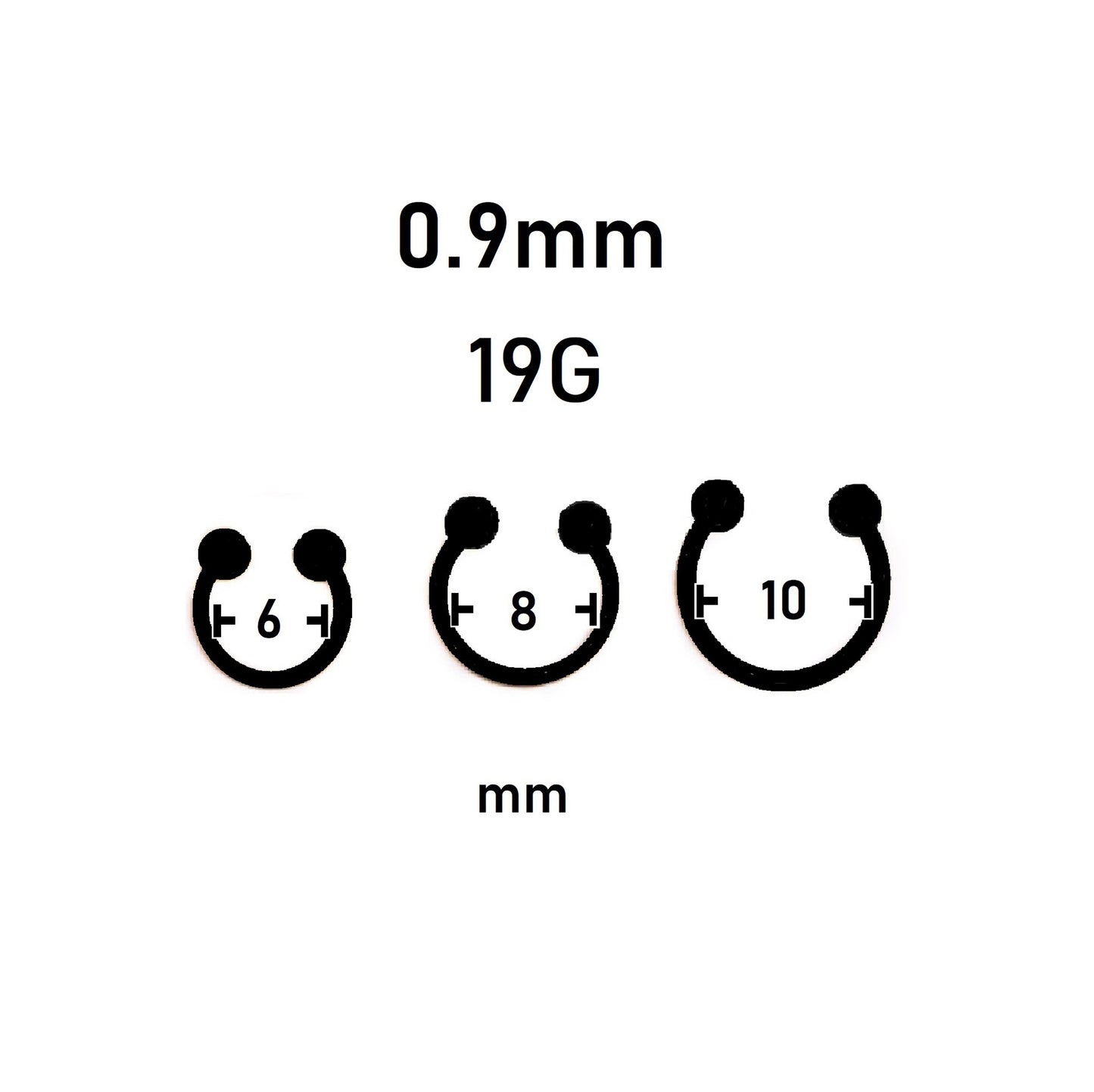 19g circular barbell sizes