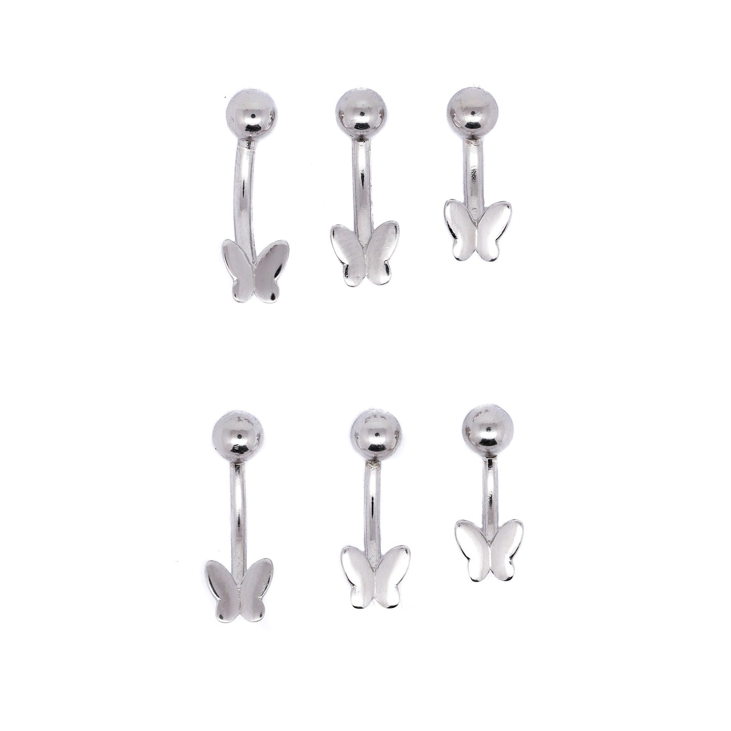 925 butterfly navel piercing