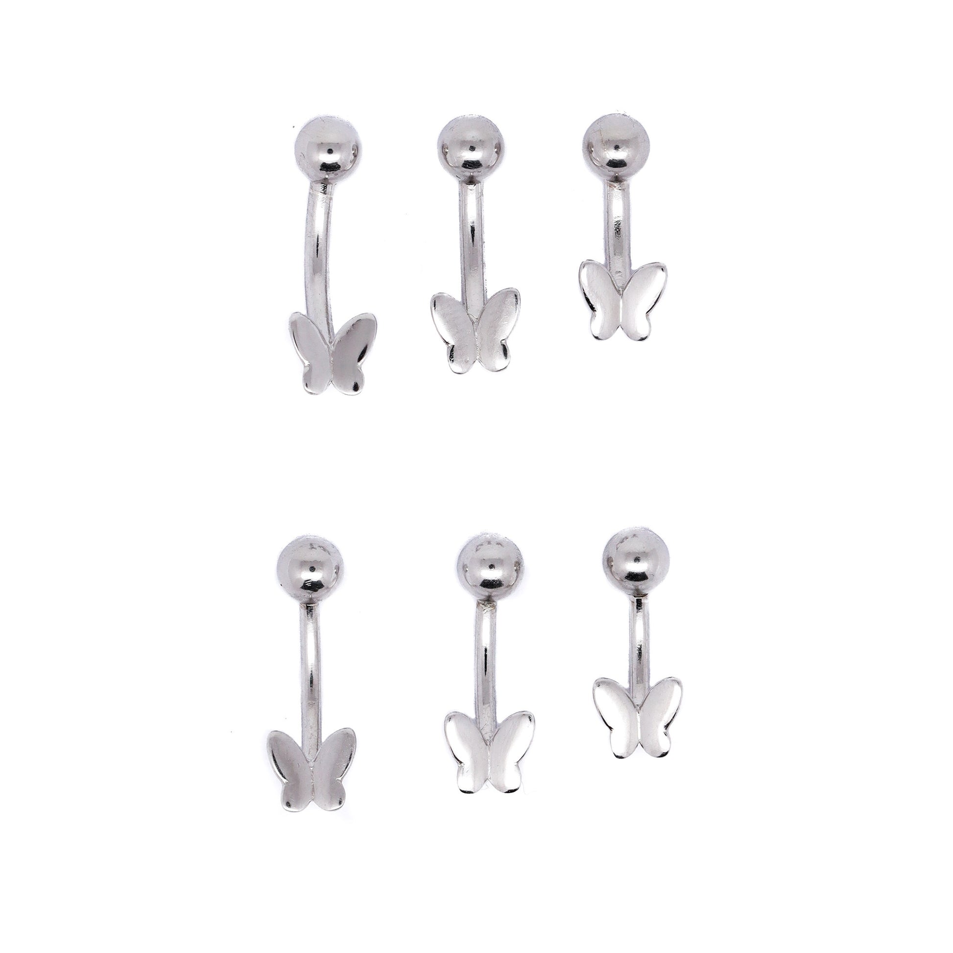925 butterfly navel piercing