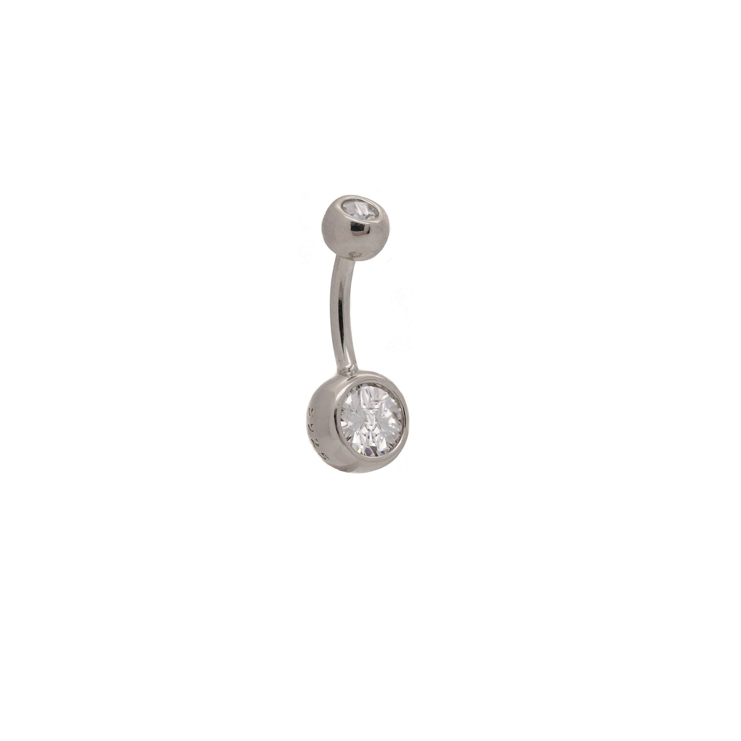 double jeweled belly button ring