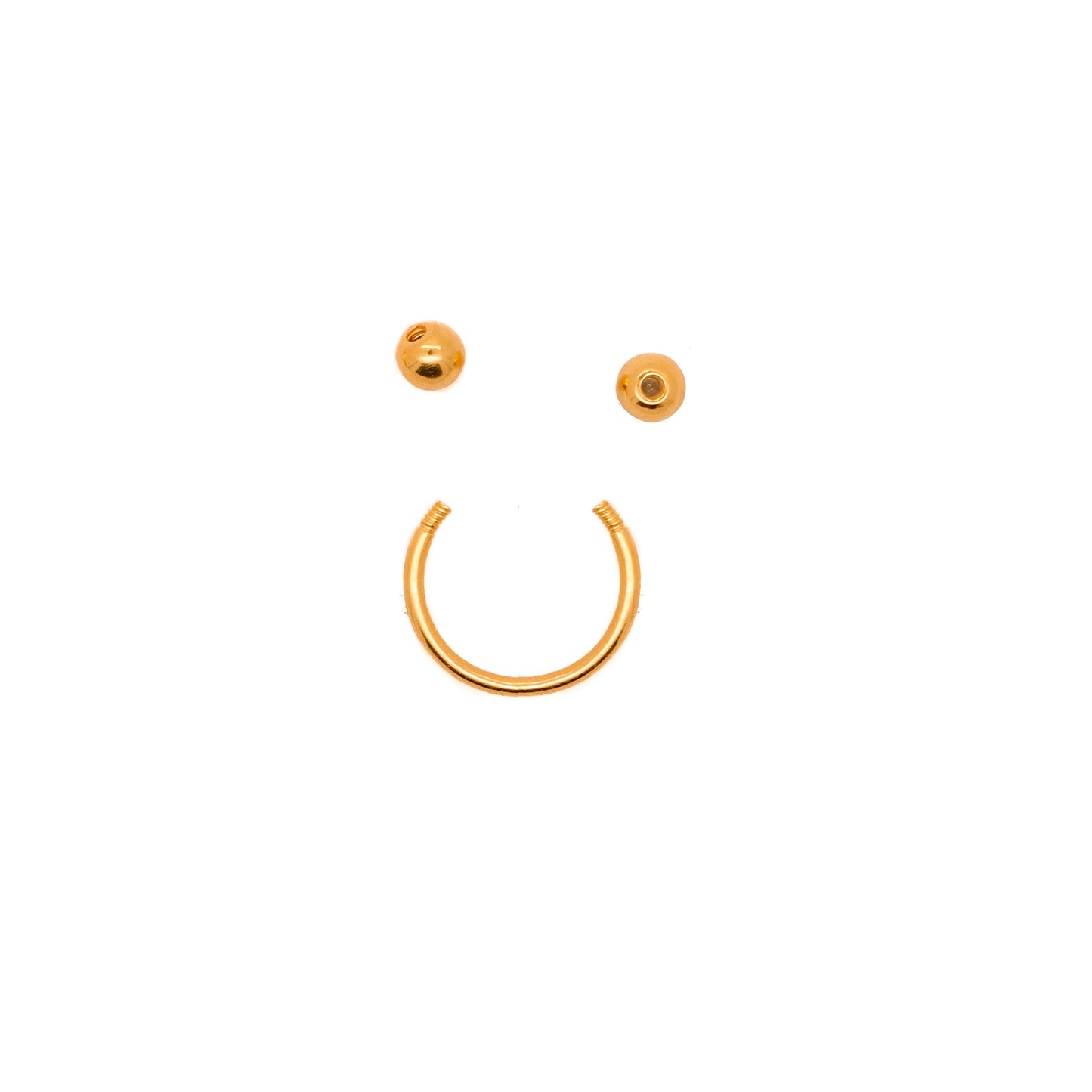gold 19g circular barbell