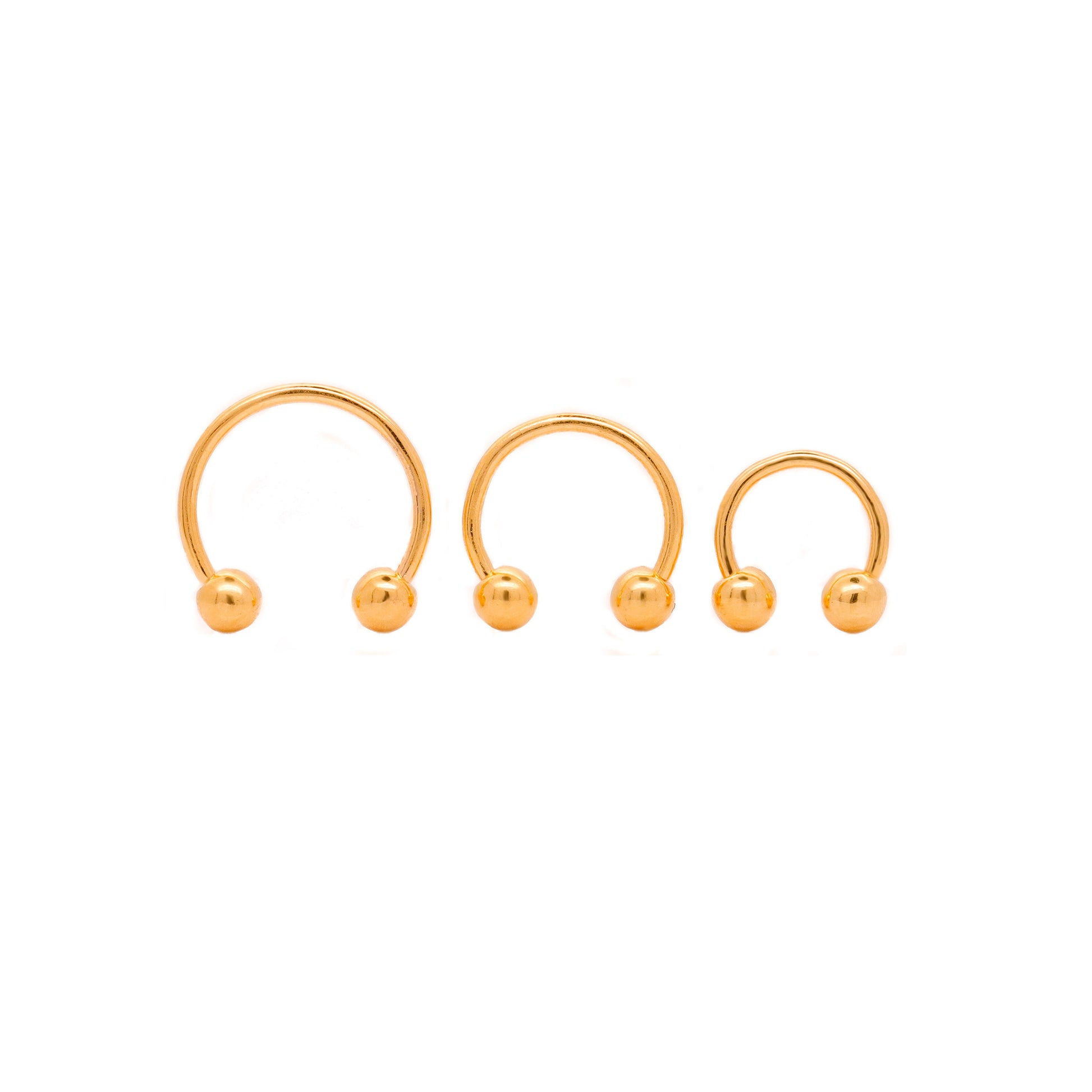 gold vermeil 19g circular barbell