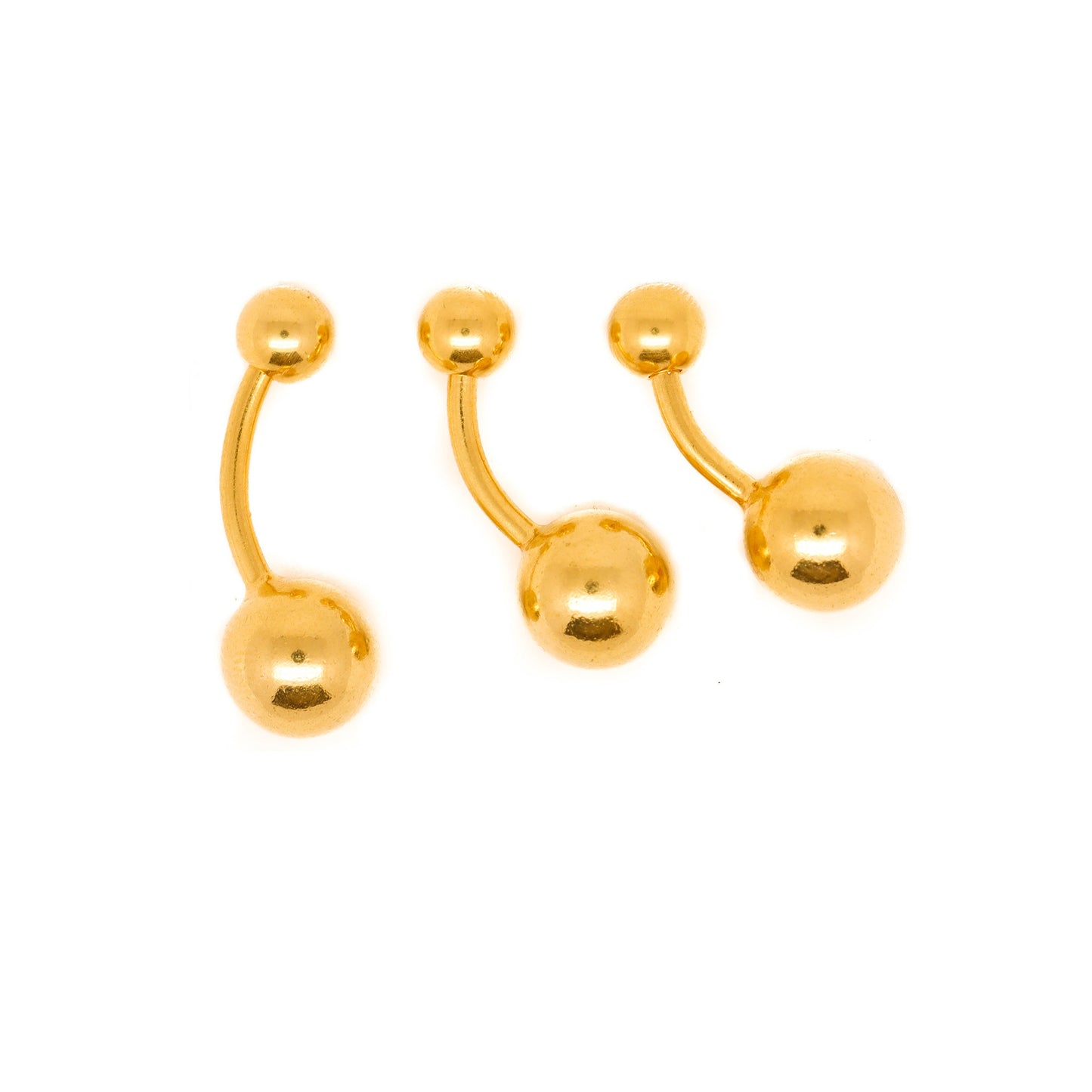 gold vermeil belly button ring