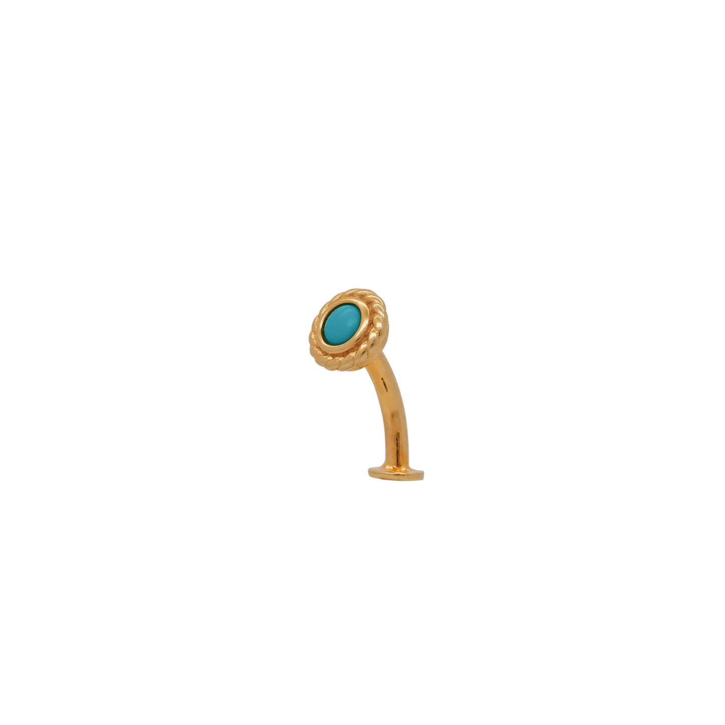 Gold Vermeil 14G Petite Sun Turquoise Floating Belly Ring