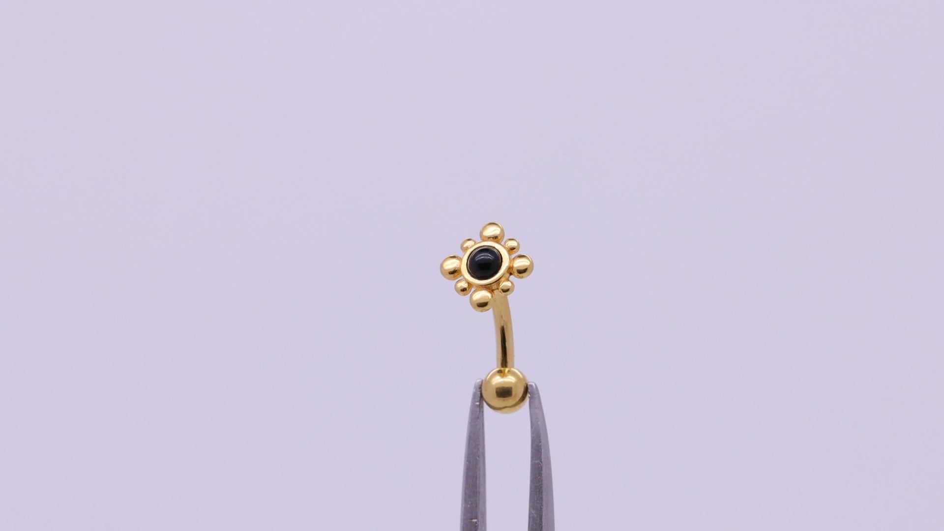 black reverse belly ring