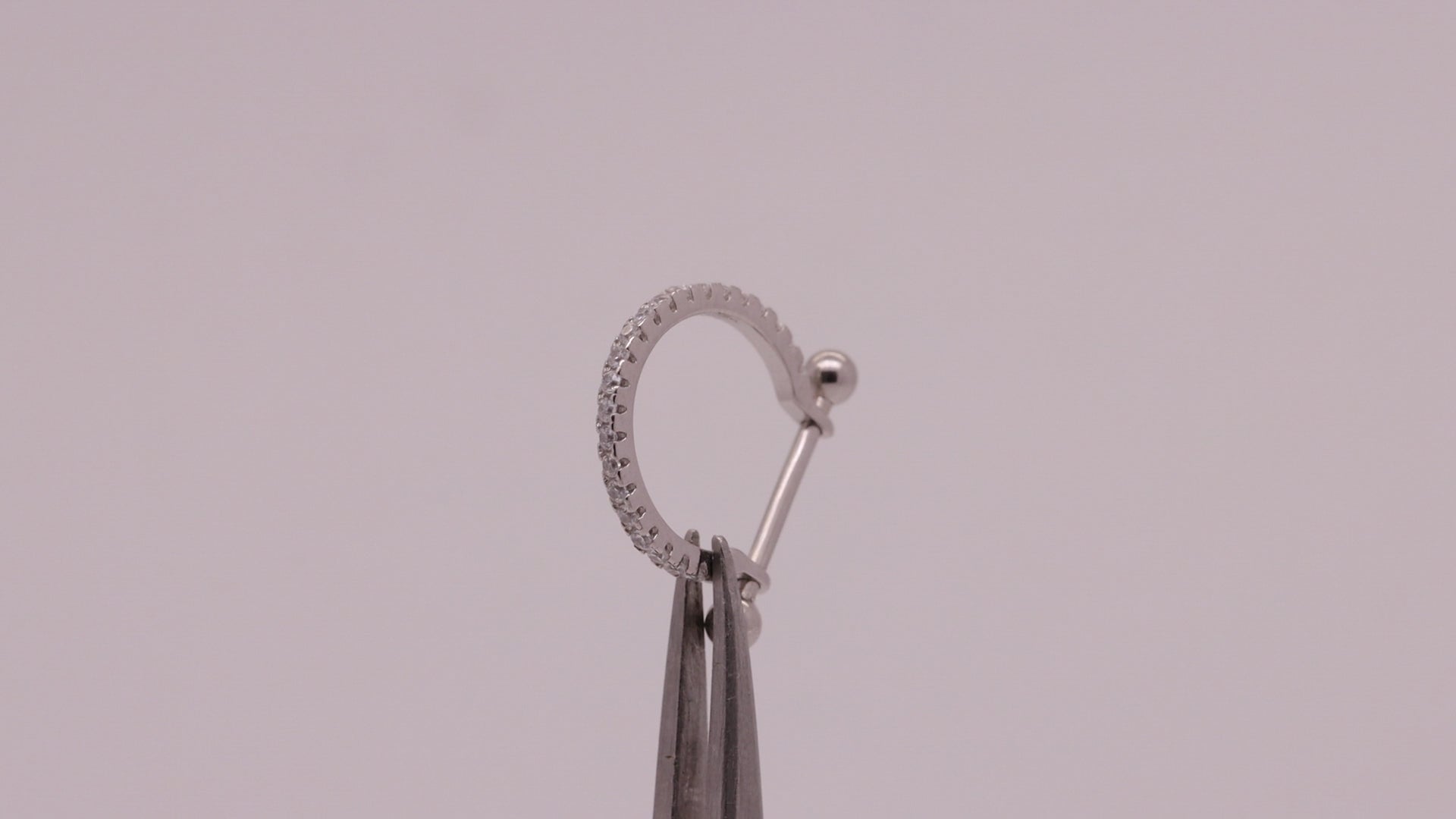 paved conch hoop earring