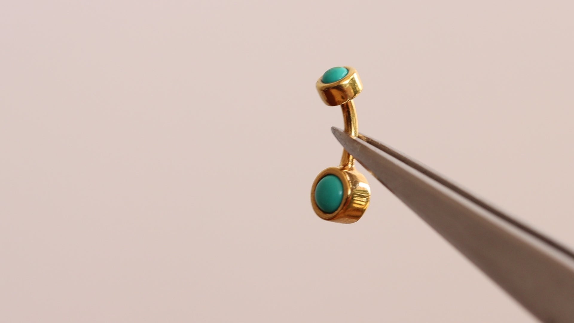 blue belly button ring