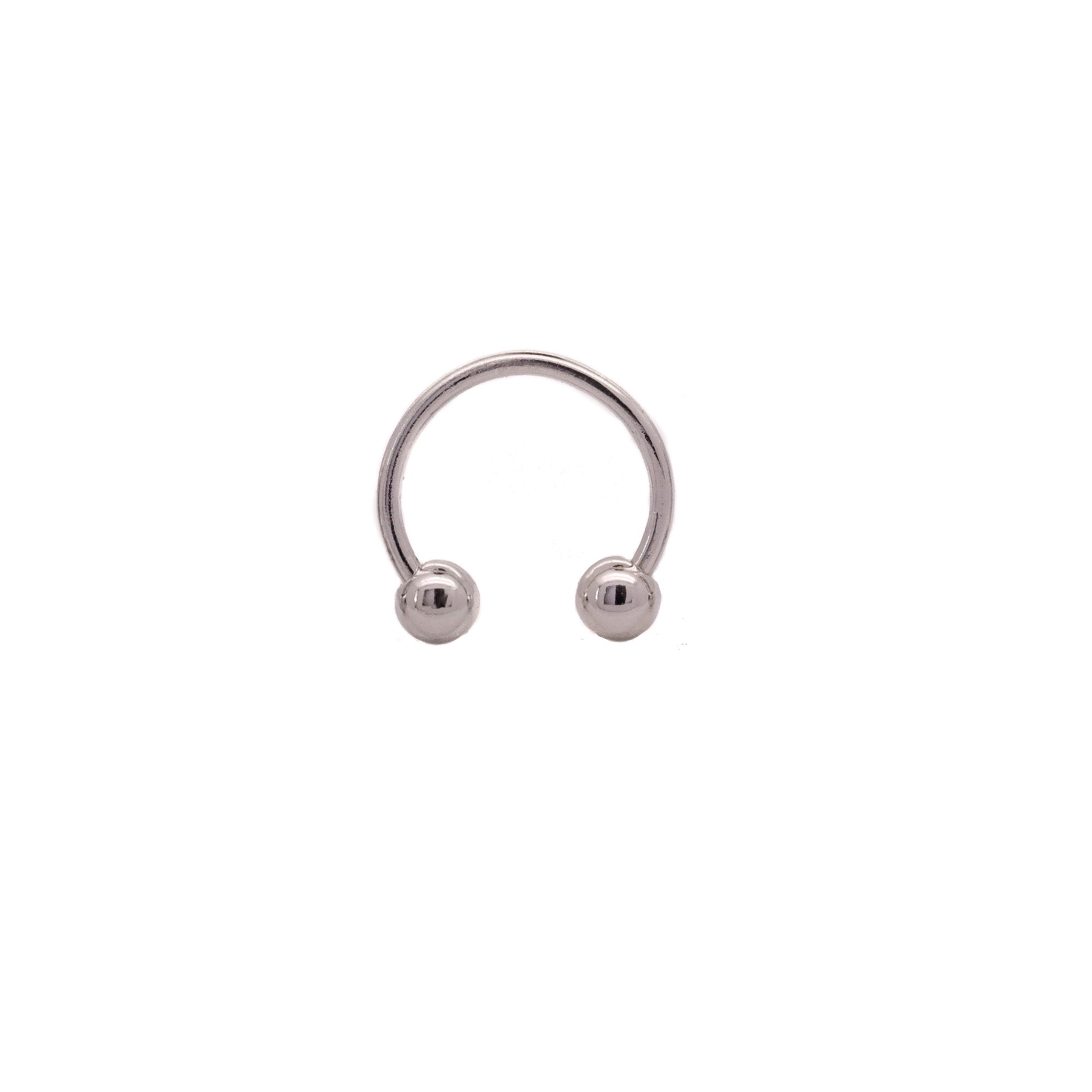 silver 19g circular barbell
