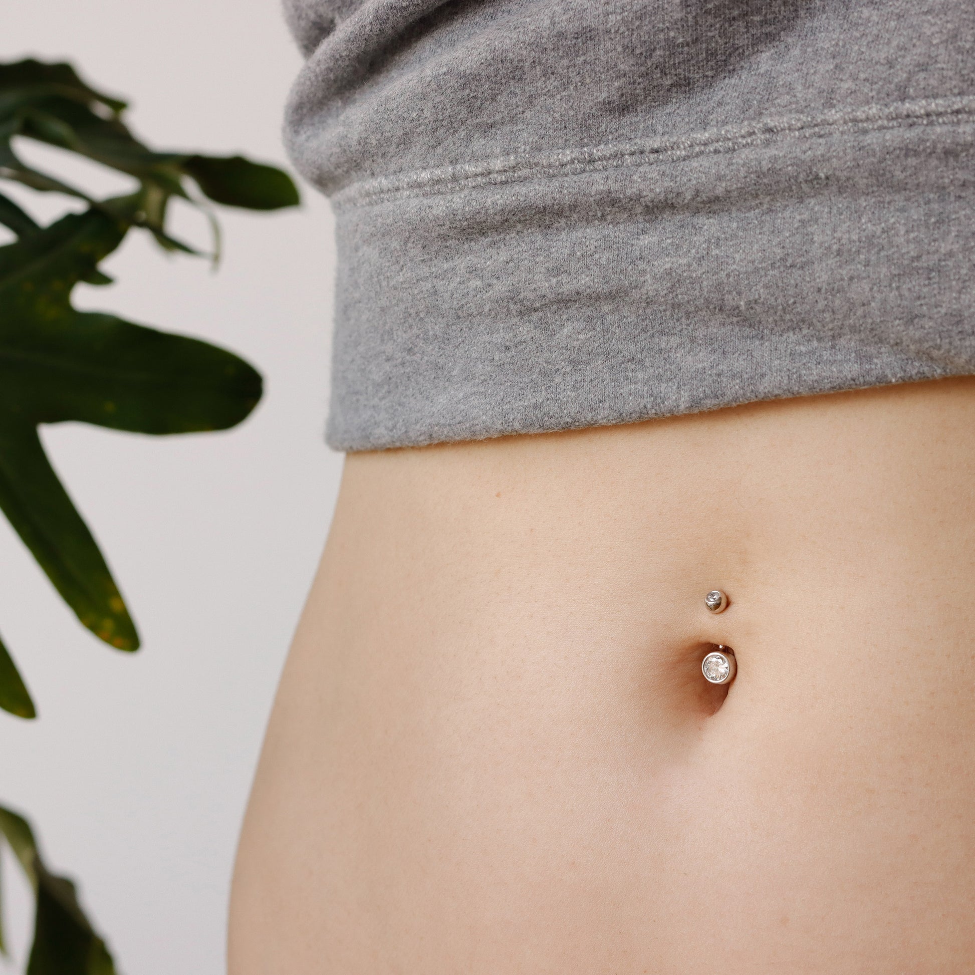 silver navel jewelry