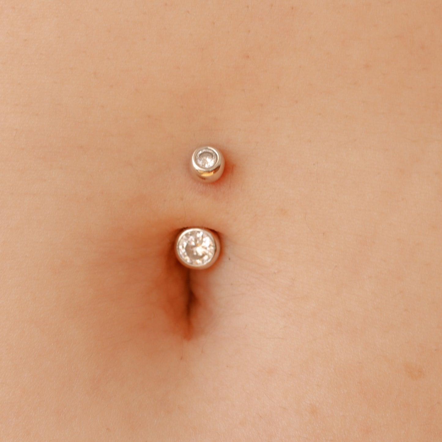 small cz belly button ring