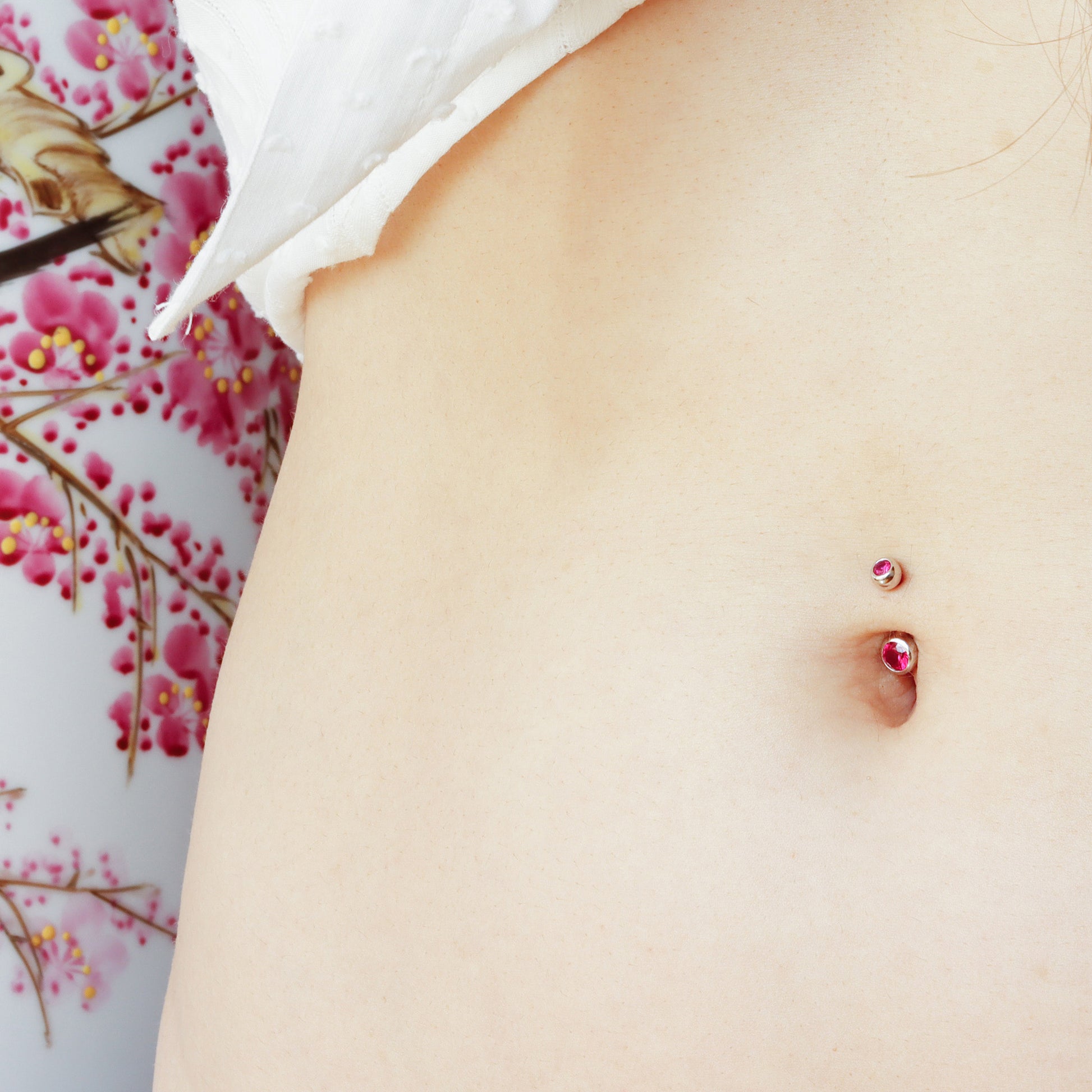 sterling silver belly button piercing