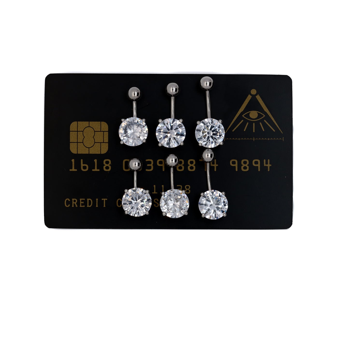 stone silver belly button ring