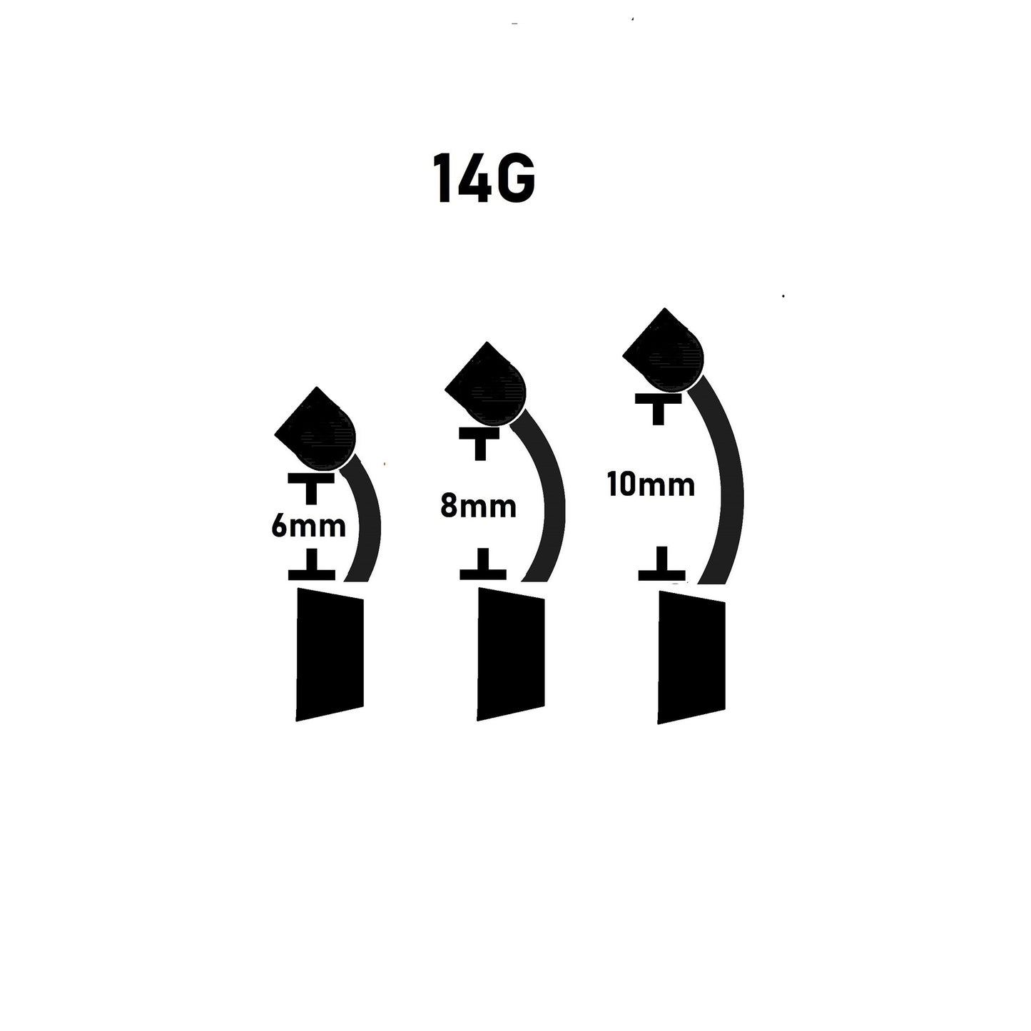 teardrop belly ring sizes