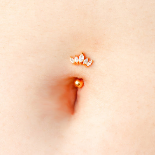 tiara reverse navel piercing