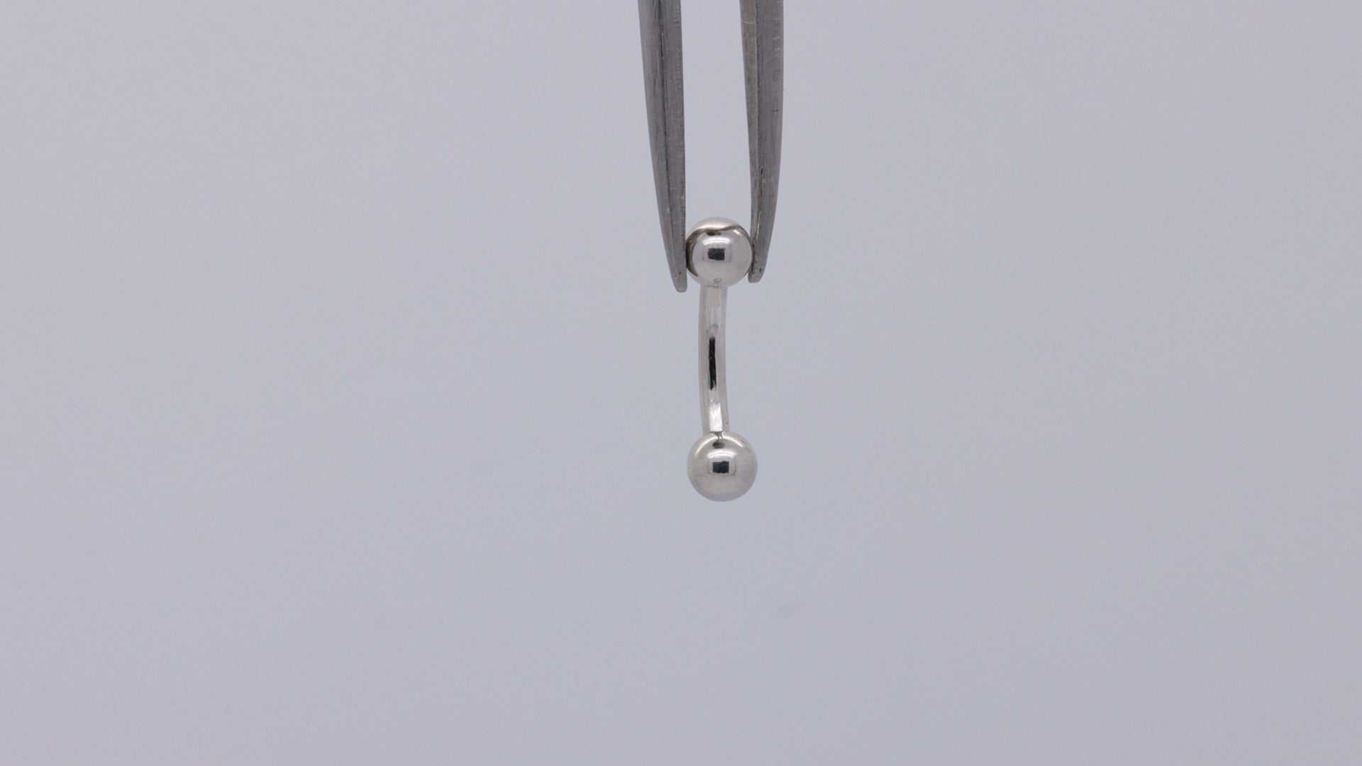 curved barbell in 925 silver