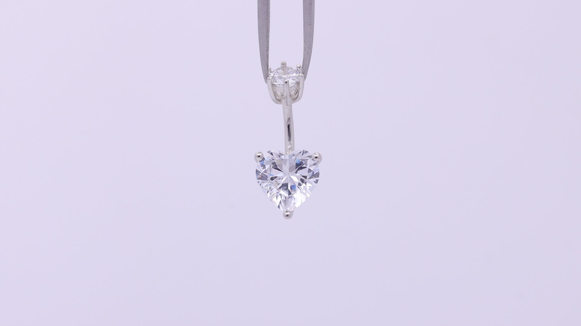 heart belly button ring