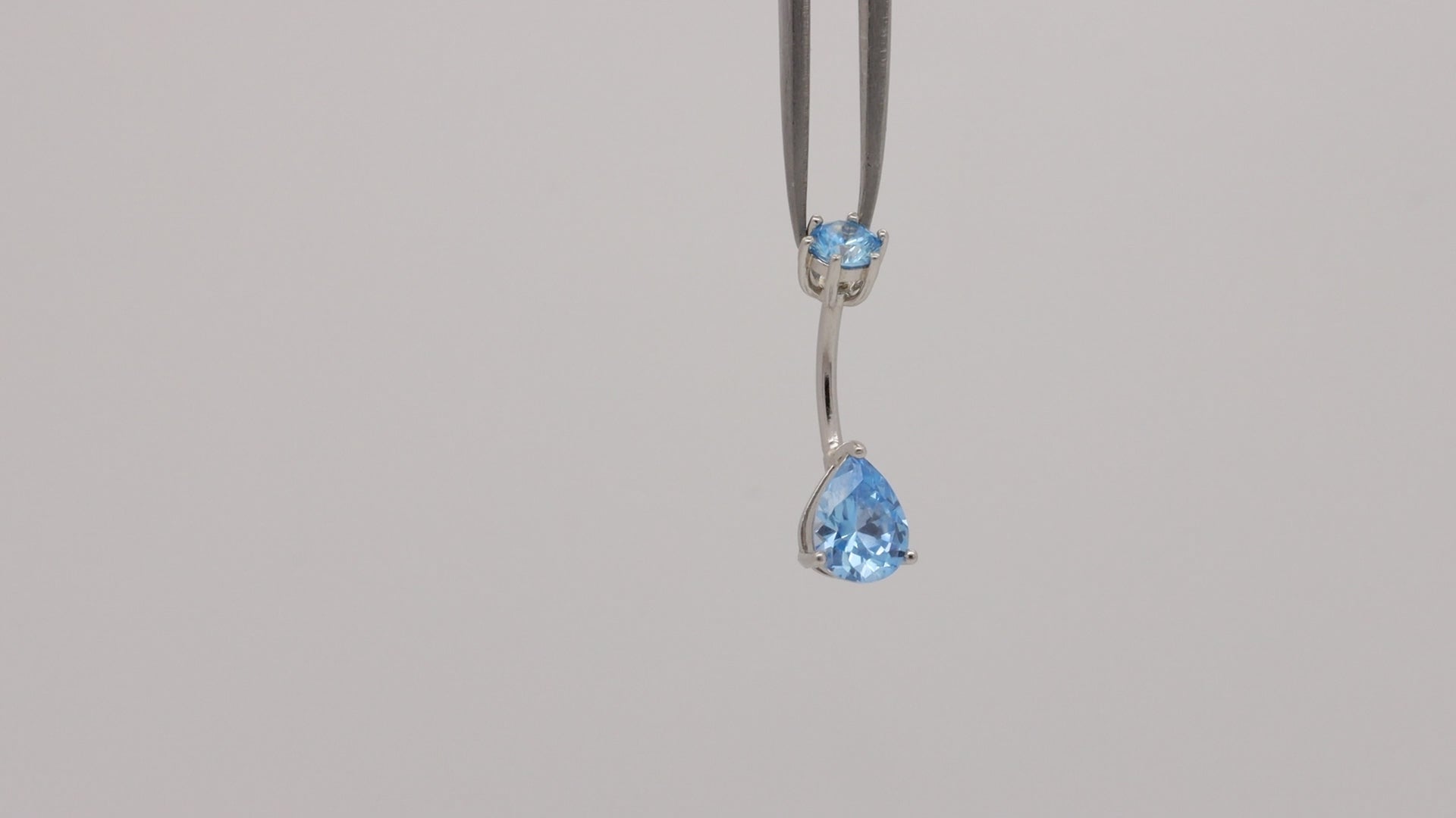 blue belly button ring