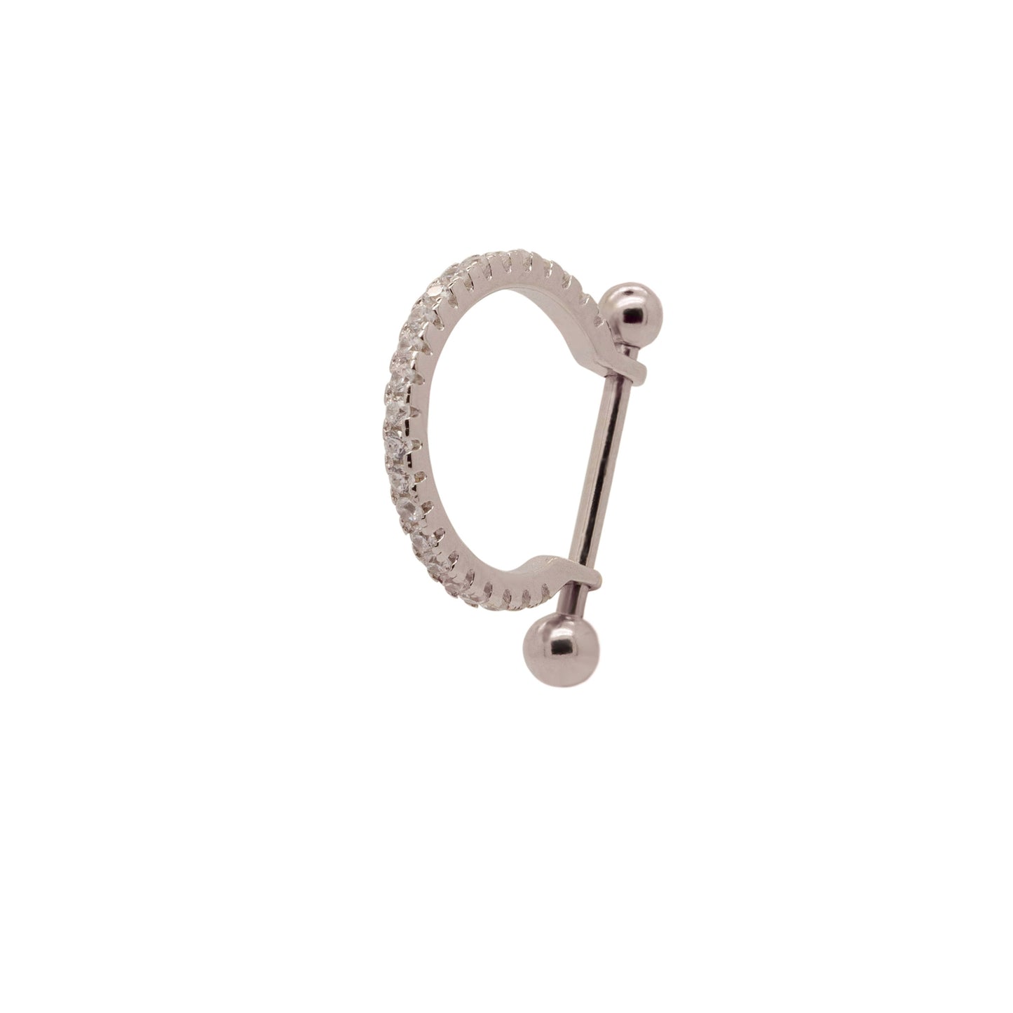 925 silver conch hoop earring