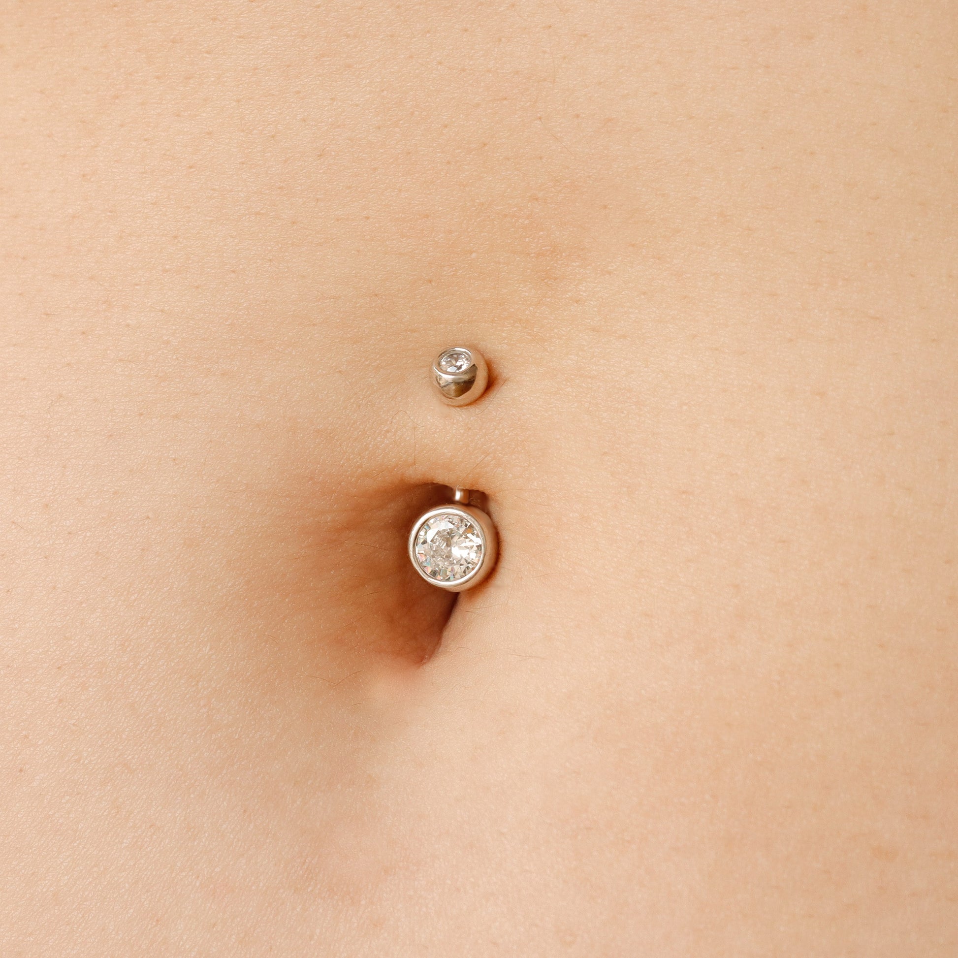 CZ belly button ring