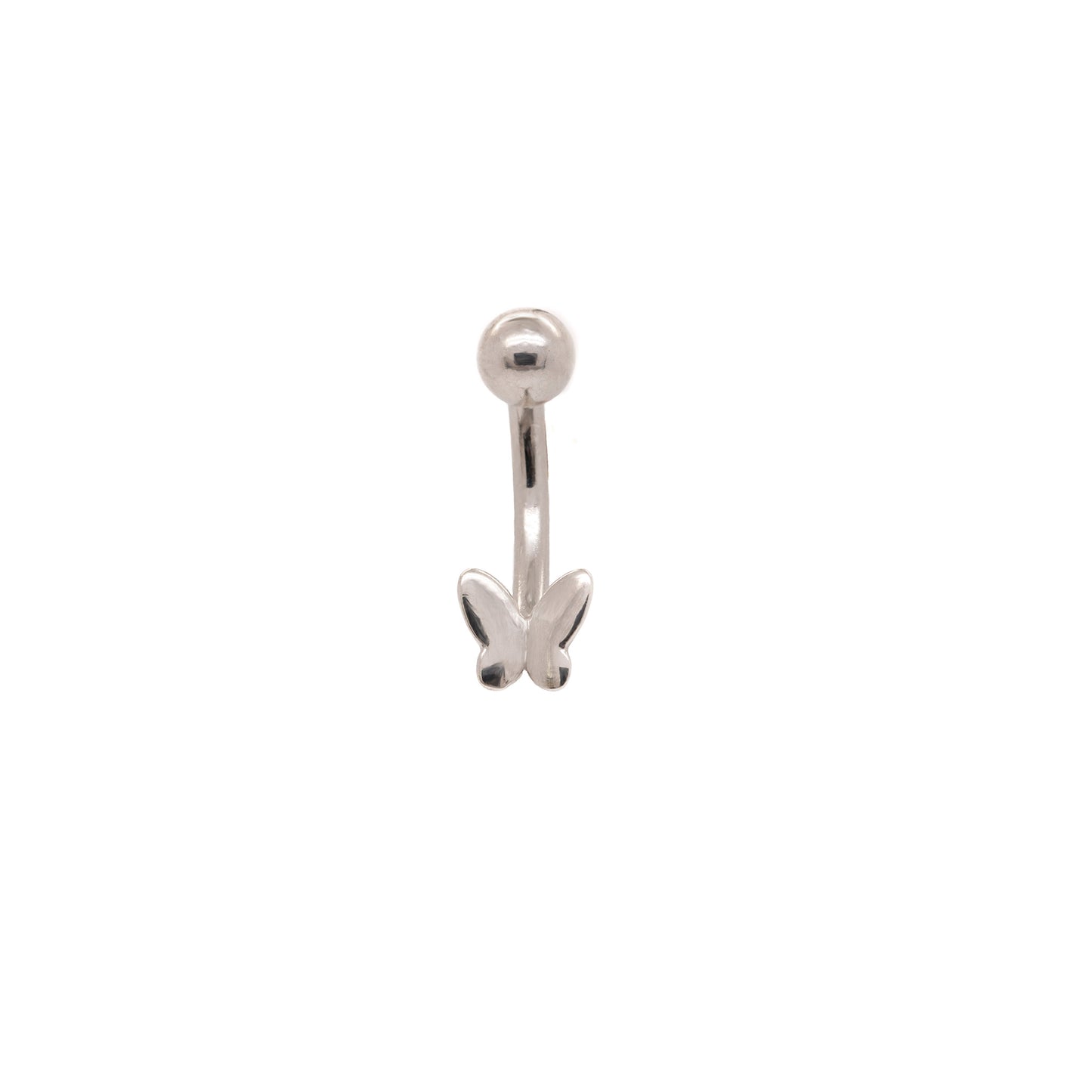 butterfly dainty belly button ring