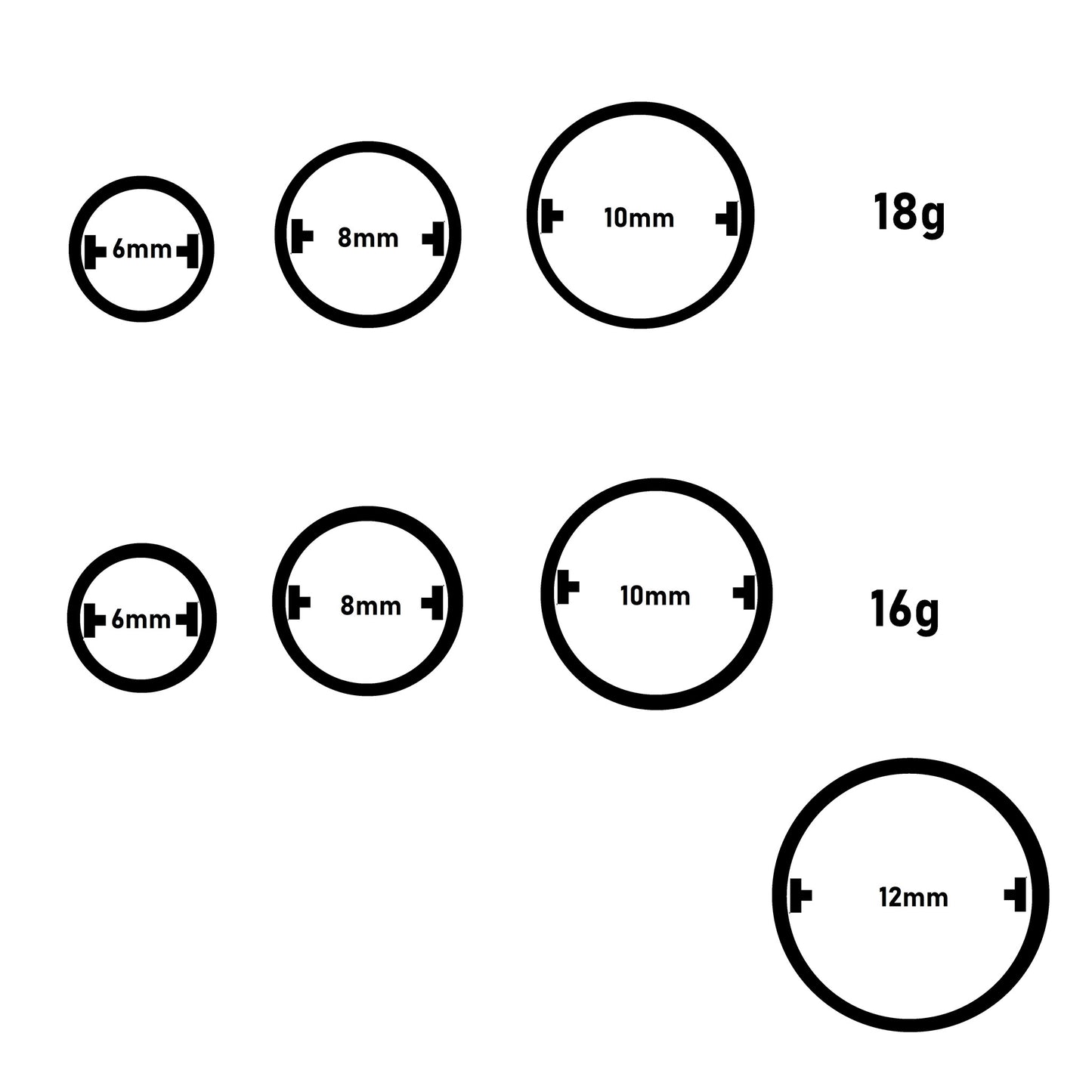 clicker sizes