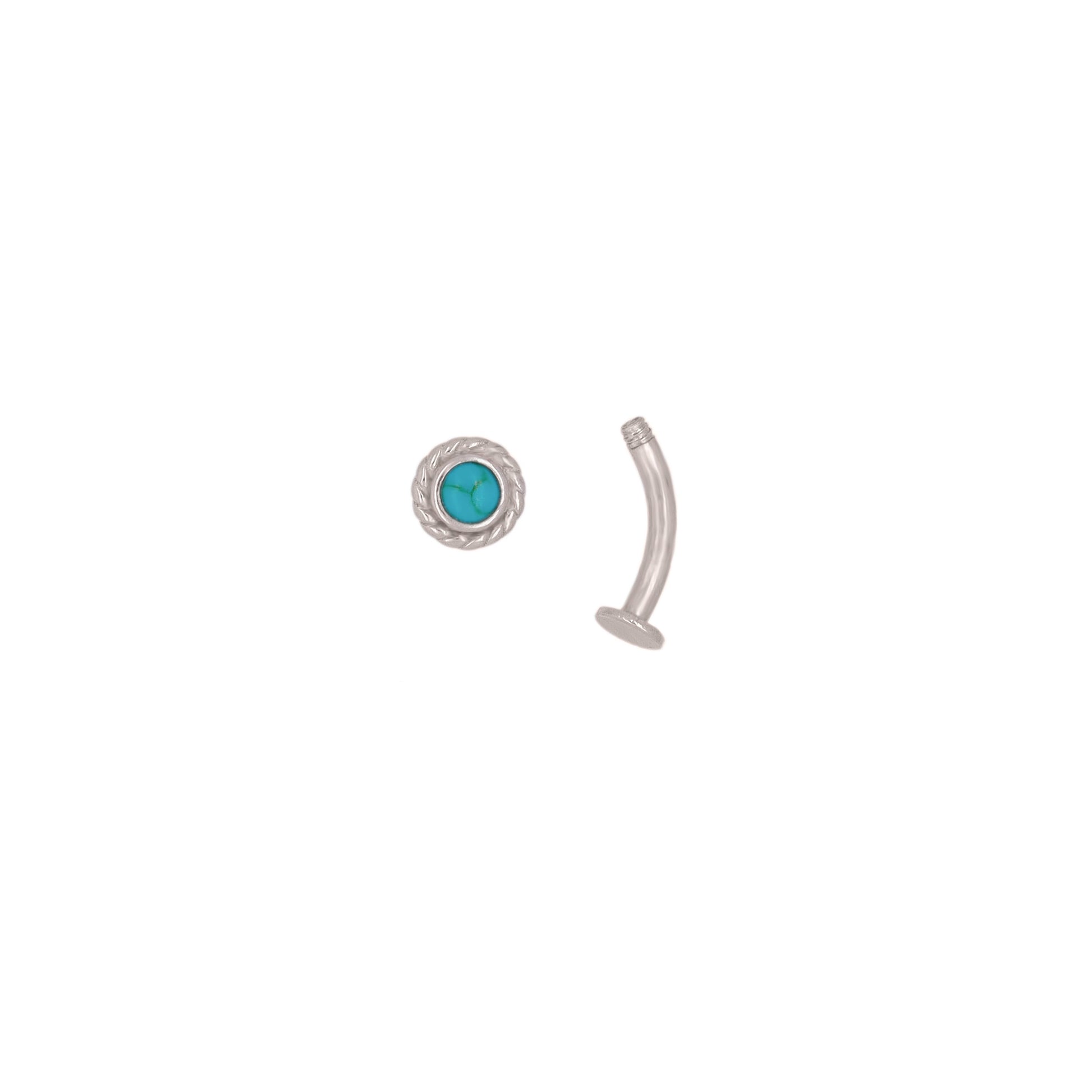 floating turquoise belly ring