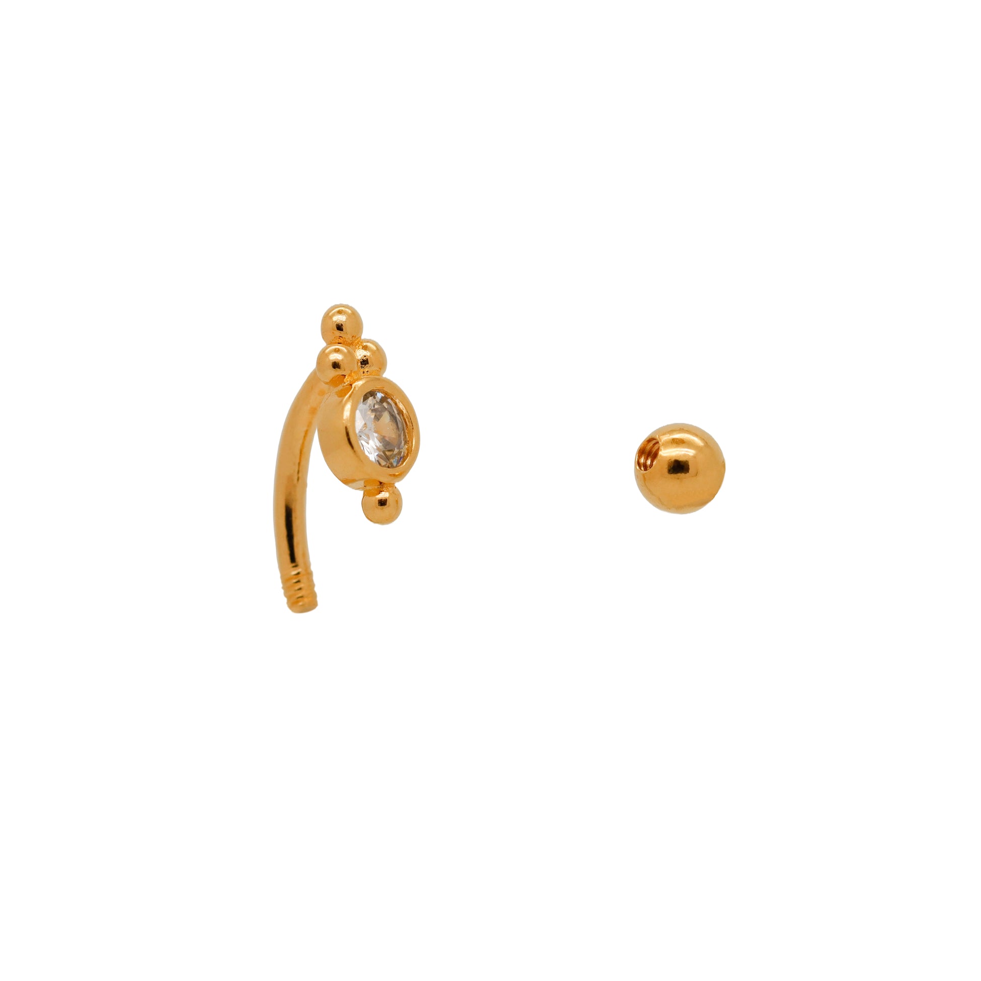 gold belly button ring