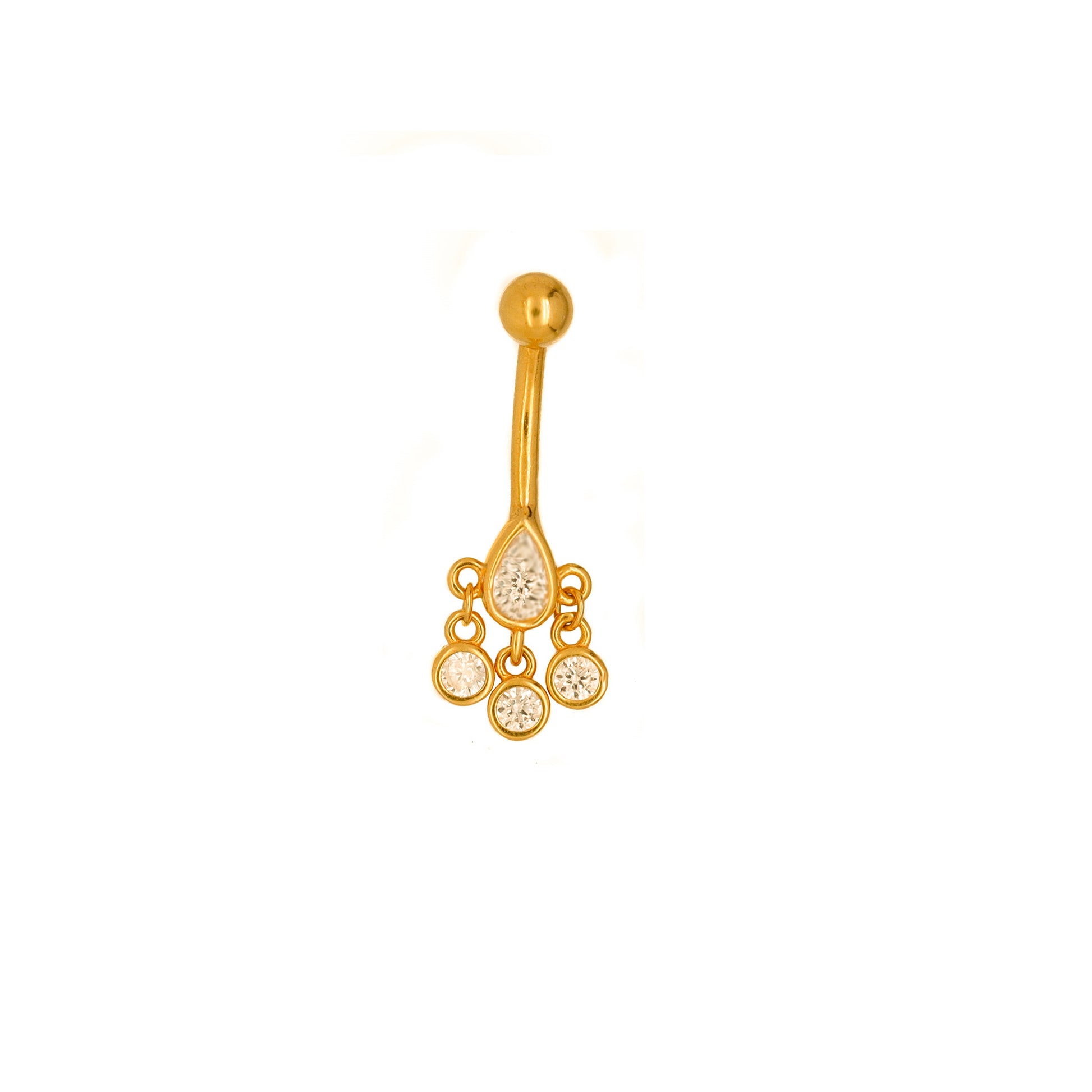 gold vermeil belly button ring