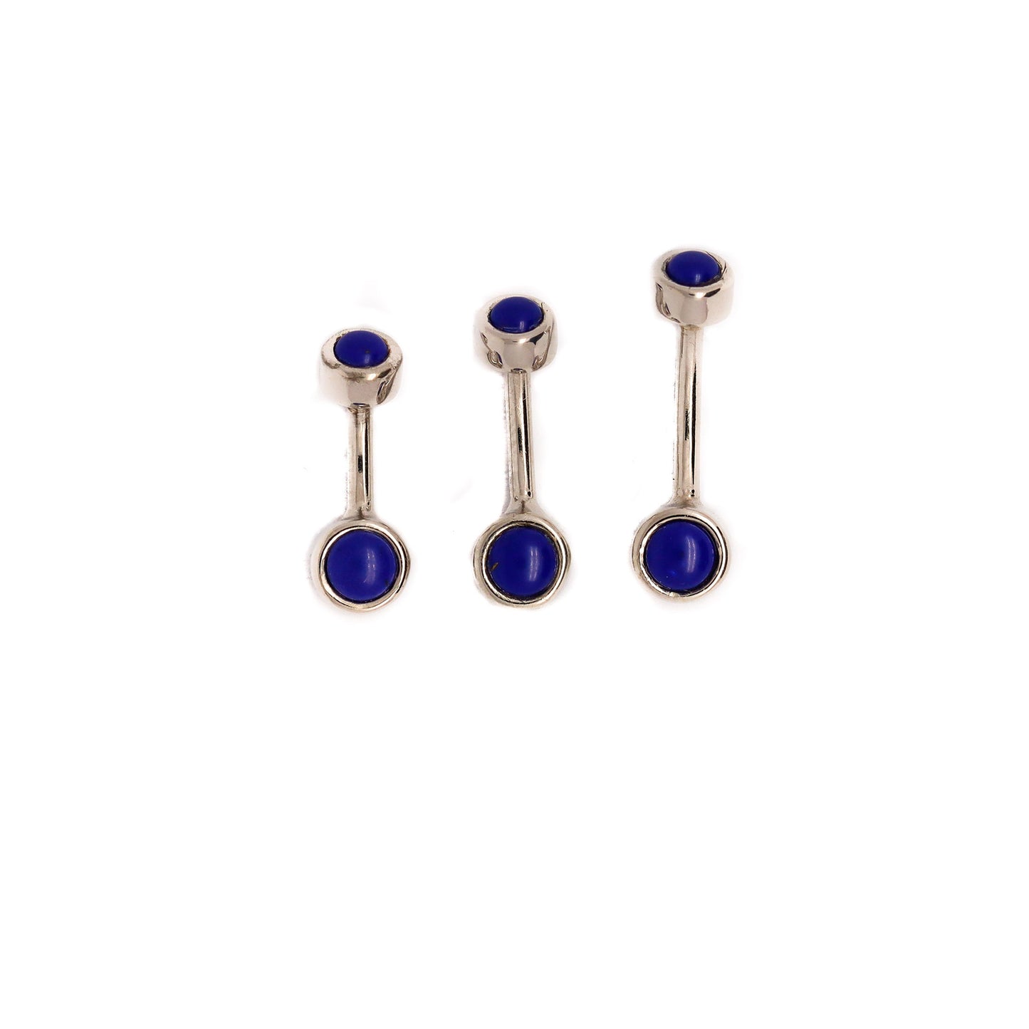 lapis belly button ring