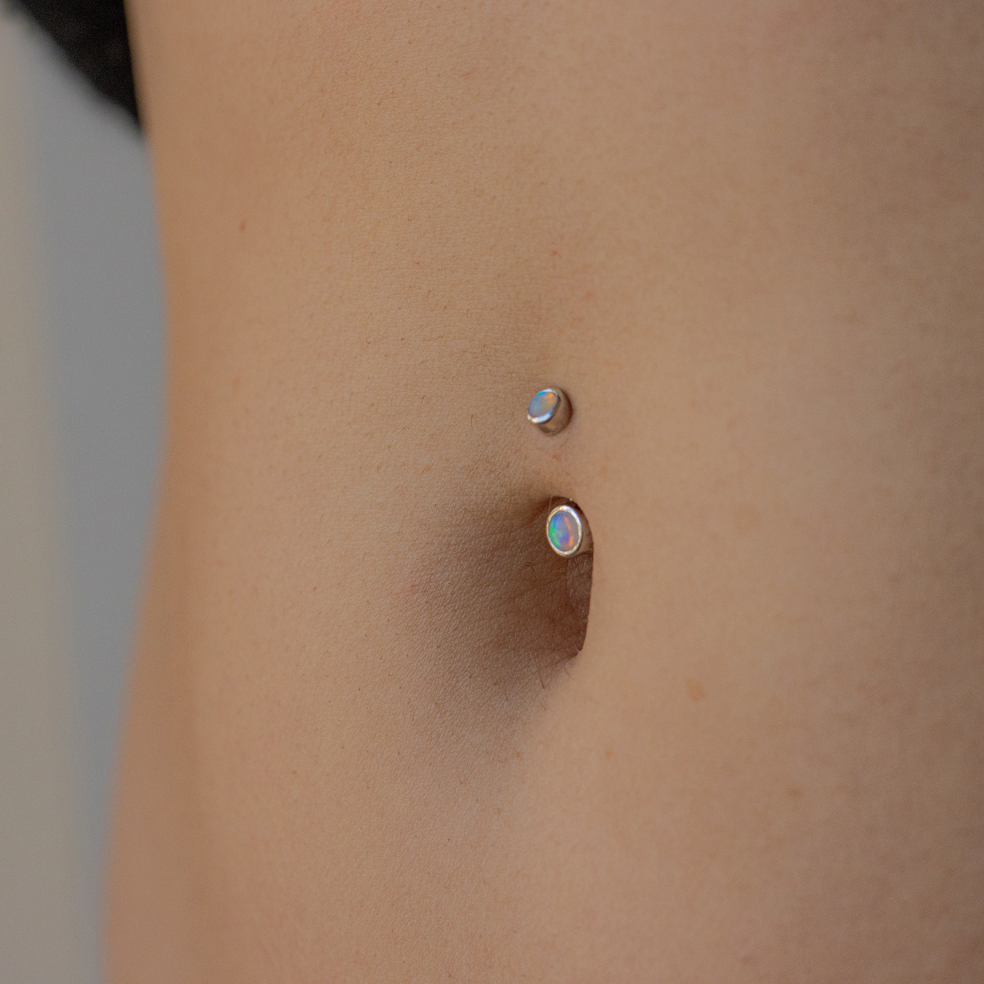 opal navel ring