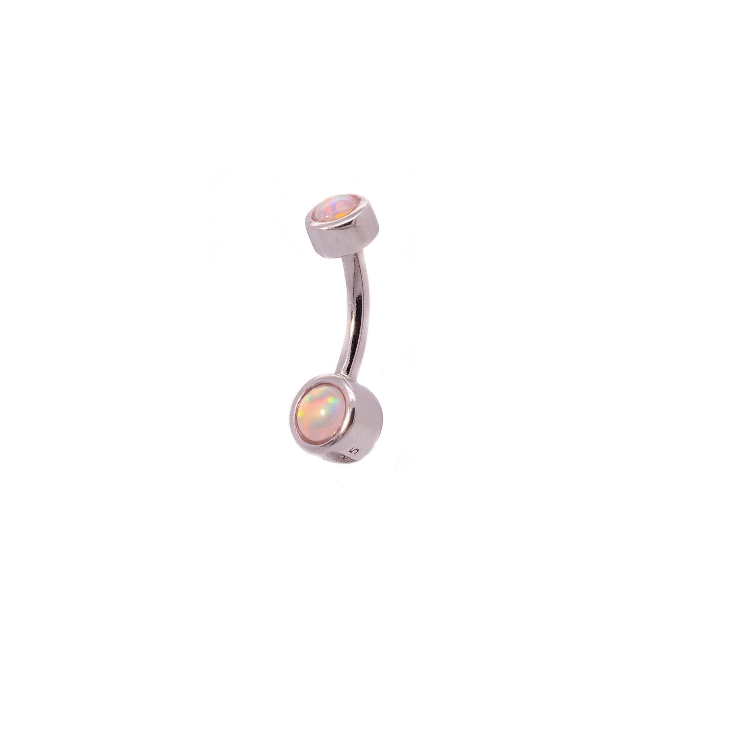 pink opal navel ring