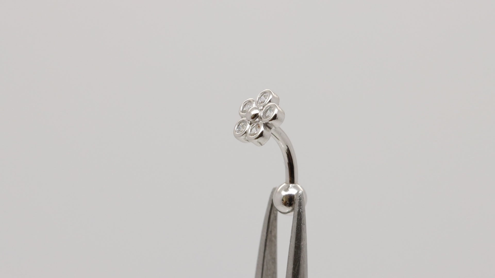 silver reverse belly ring