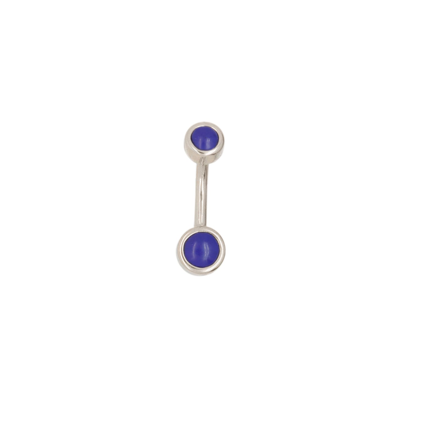 silver lapis lazuli belly ring