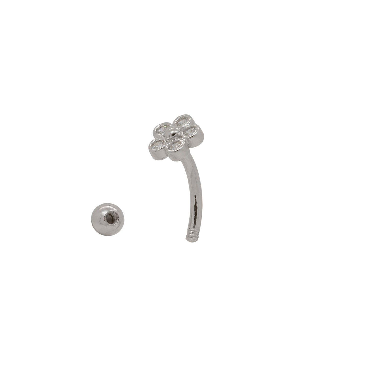 solid 925 silver belly button ring