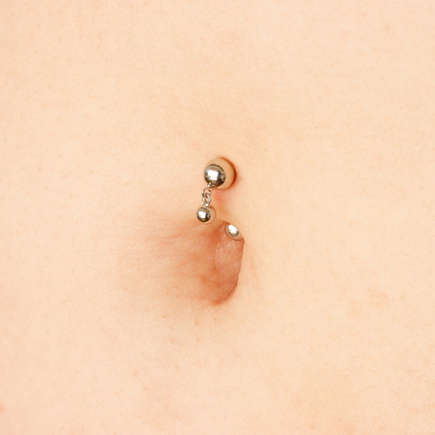 solid 925 silver dangle reverse belly button ring