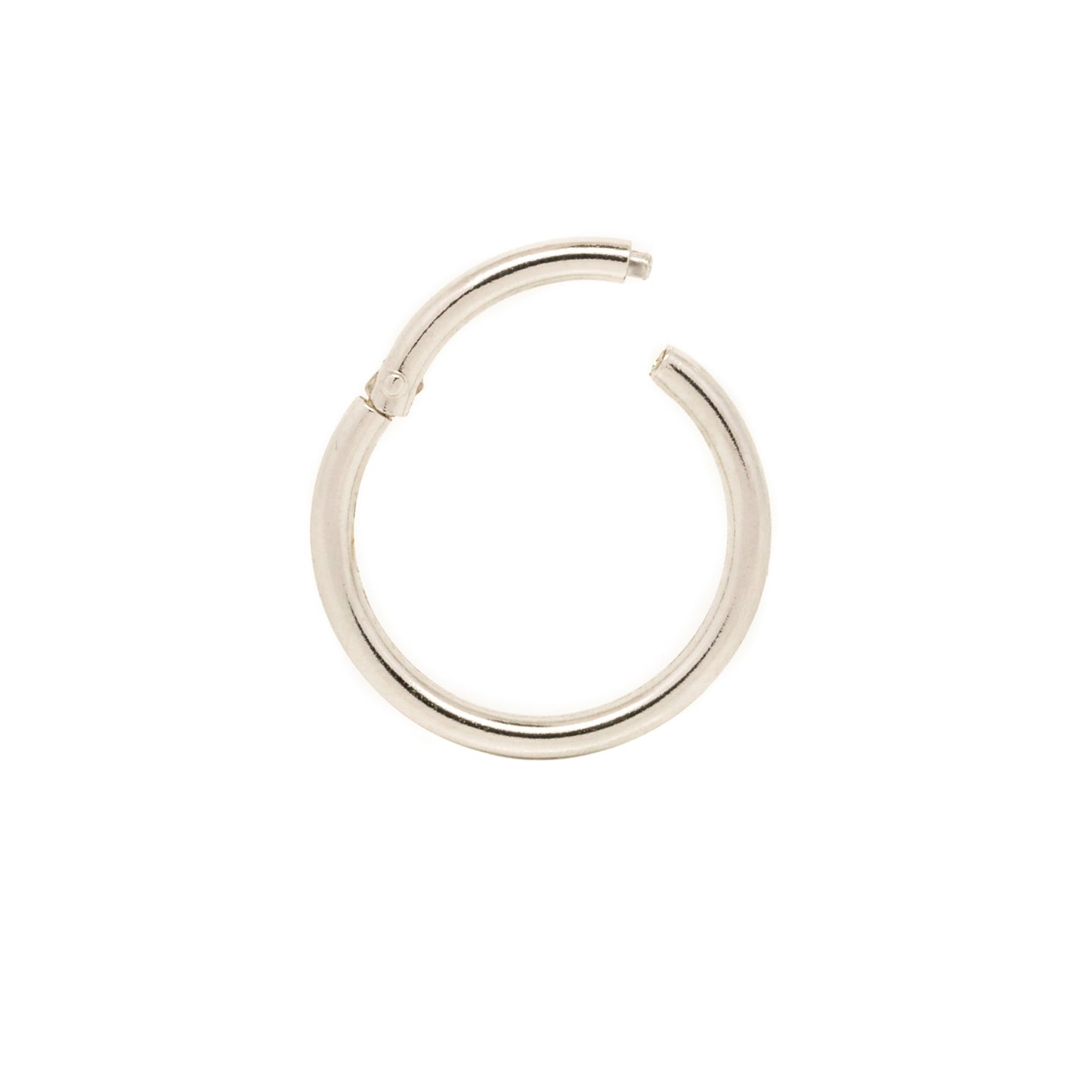 solid silver clicker hoop earring