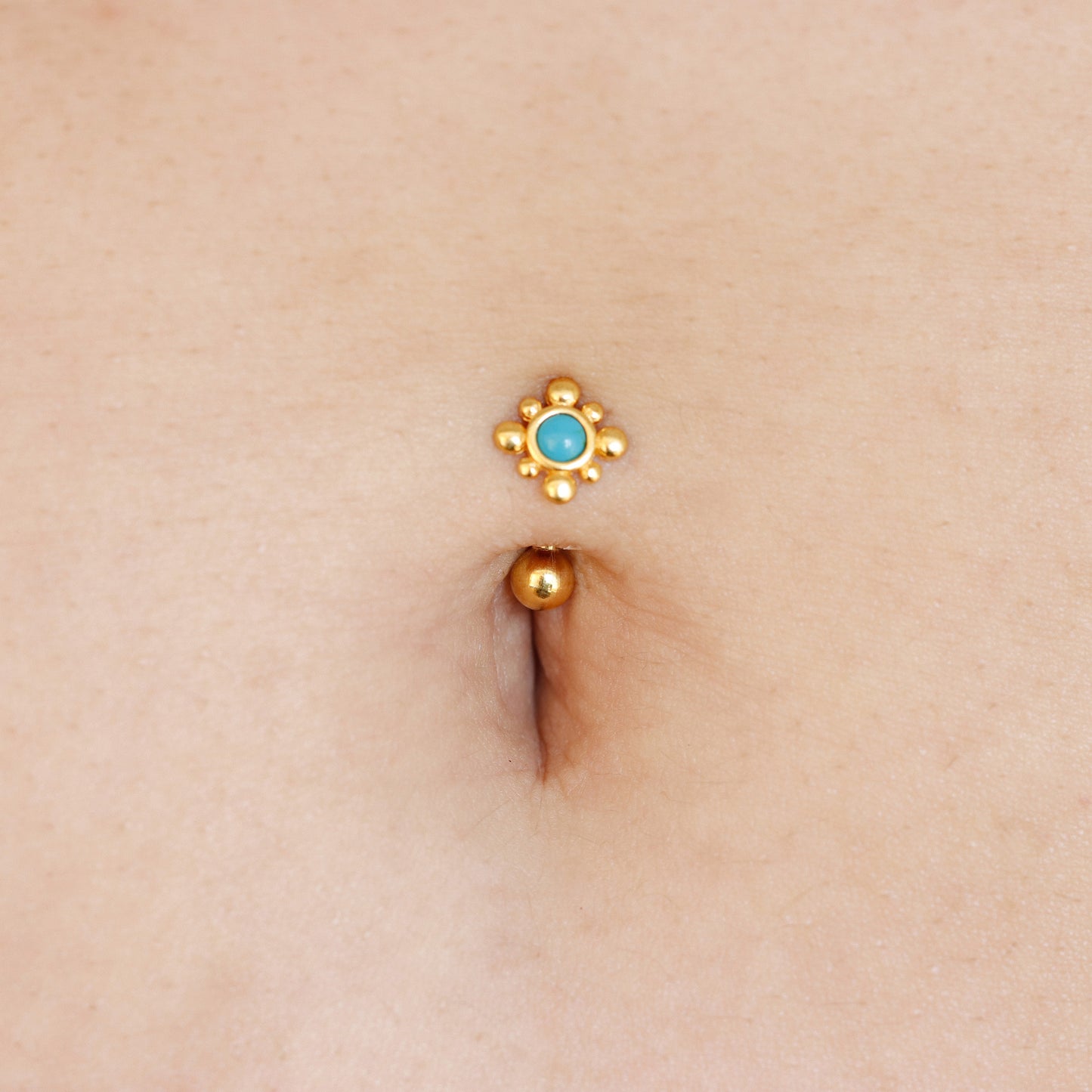 turquoise belly bar