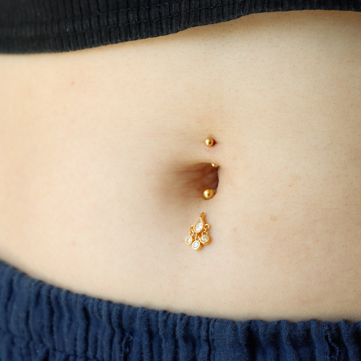 vermeil belly button ring