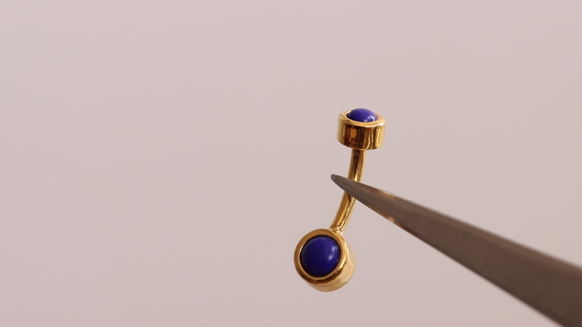 lapis lazuli belly button ring