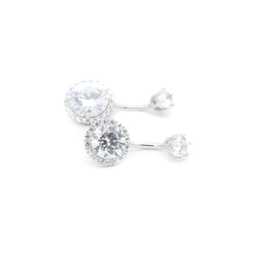 Solid 925 Silver | 14G Halo Belly Ring | 6mm 1/4" 8mm 5/16" 10mm 3/8" - Sturdy South