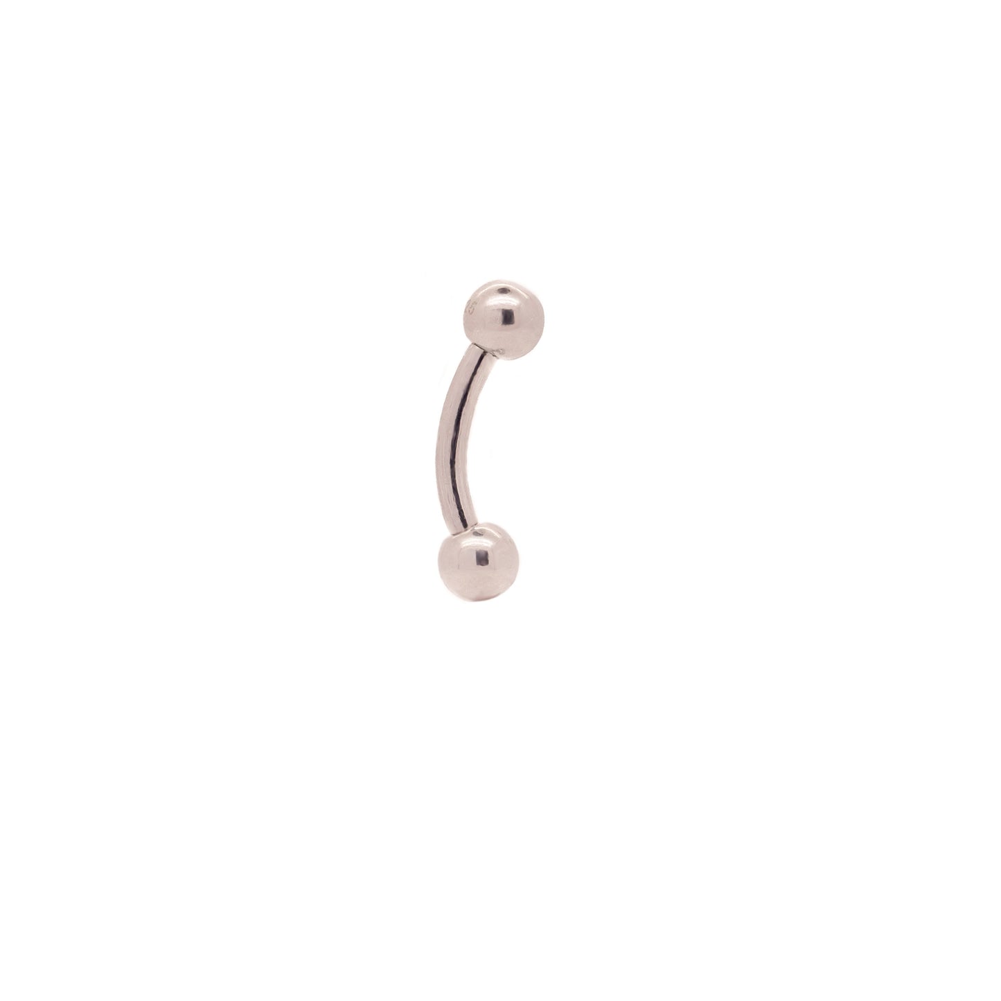 Solid 925 Silver | 16G 14G 4mm Petite Ball Combination Curved Barbell Belly Ring | 6mm 1/4" 8mm 5/16" 10mm 3/8" 12mm 15/32" | Rook | Eyebrow - Sturdy South