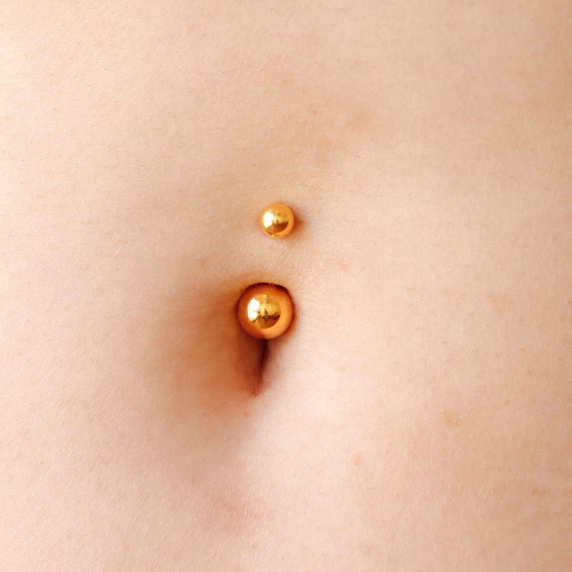 Vermeil | 925 Silver 24k Gold Coated Classic Ball Combination Belly Ring | 14G 6mm 1/4" 8mm 5/16" 10mm 3/8" - Sturdy South