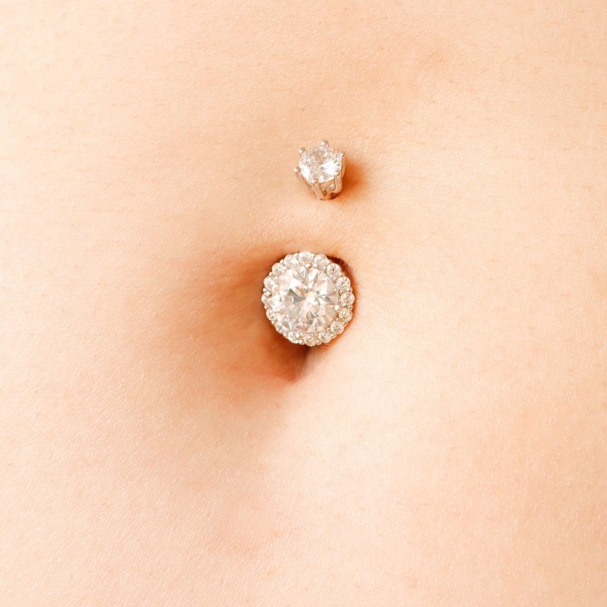 Diamond stud belly ring Clearance