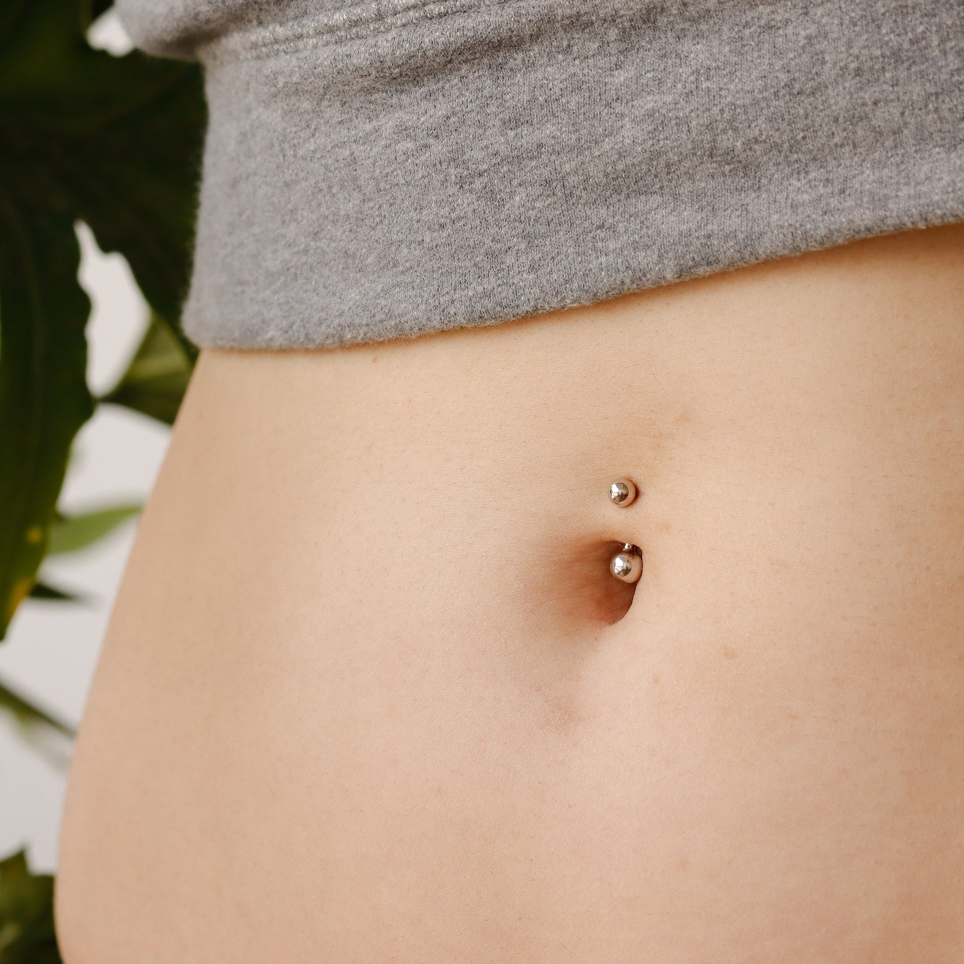 Solid 925 Silver | 16G/14G Tiny Classic Ball Belly Ring | 6mm 1/4" 8mm 5/16" 10mm 3/8" - Sturdy South