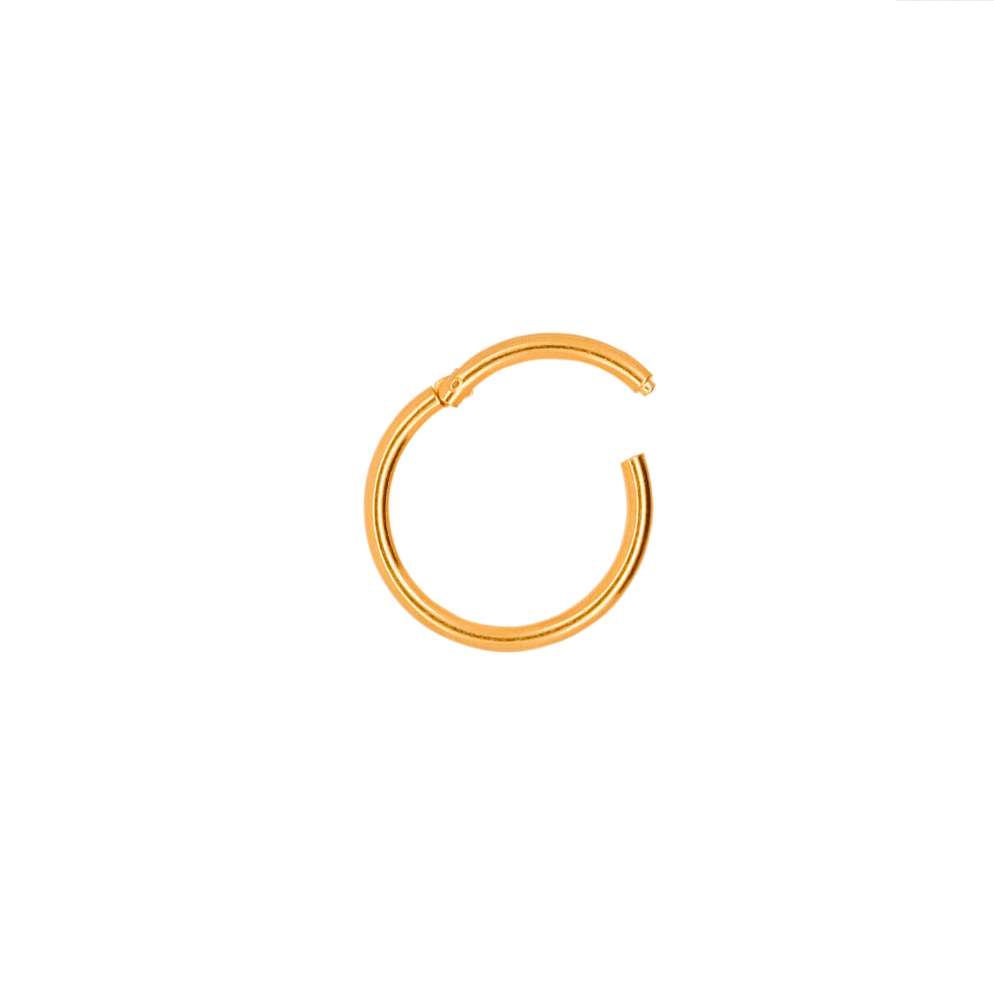 Vermeil | 24k Gold Coated 925 Silver 16G/18G Hinge Hoop Segment Rings | Clicker Hoop | Septum | Cartilage | Daith | Conch | 6mm 8mm 10mm - Sturdy South