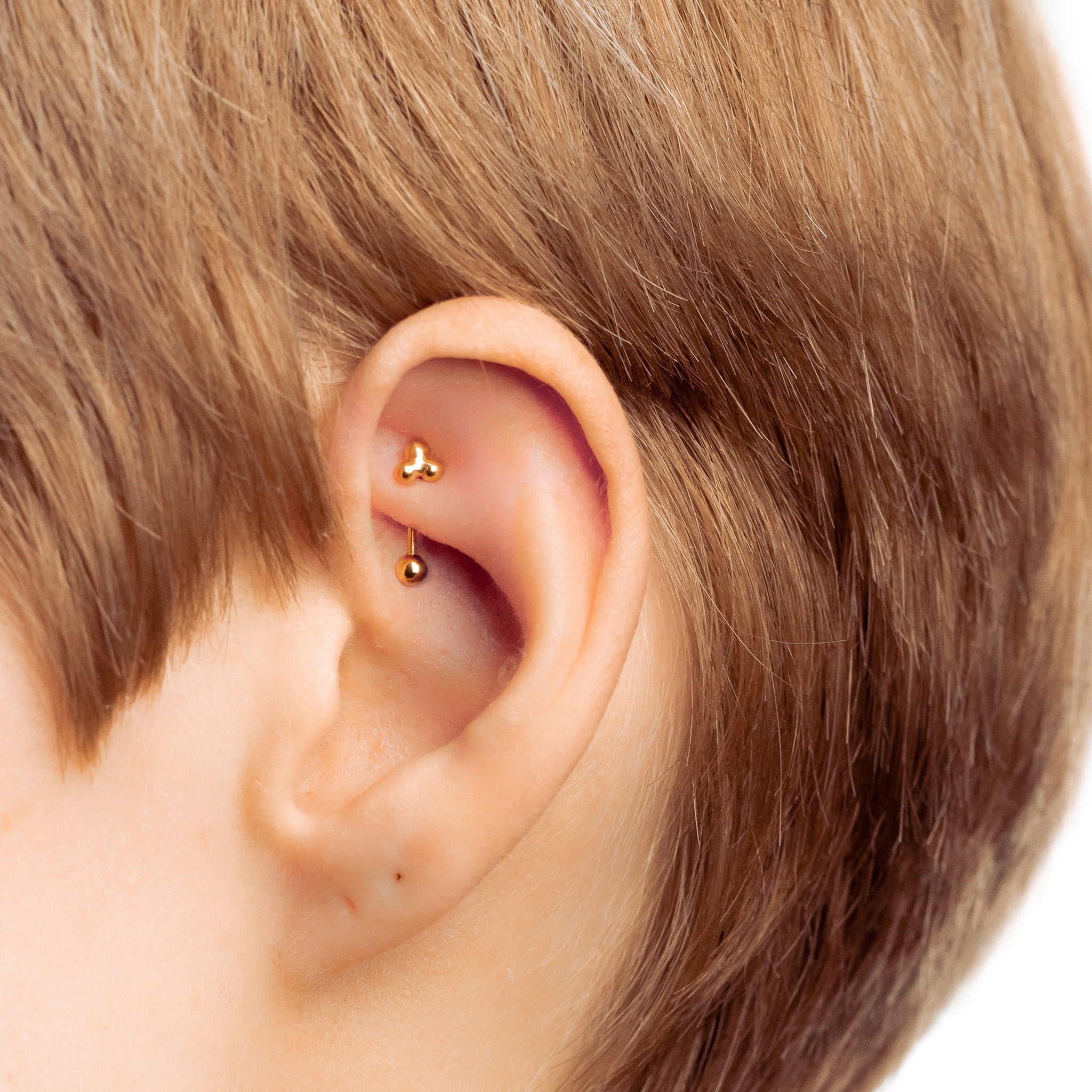 24k Gold Vermeil Trinity Ball Rook Piercing – Sturdy South
