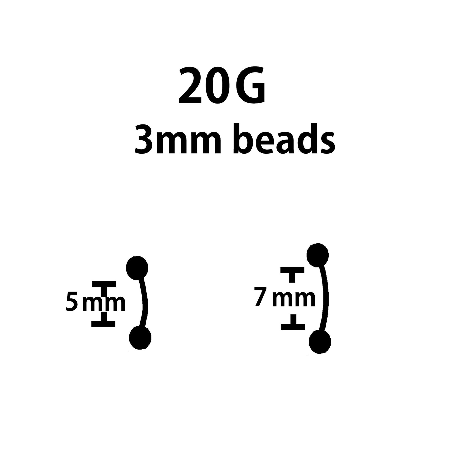 Solid 925 Silver | 20G Curved Barbell Rook Piercing | Snug | Eyebrow | Cartilage | Tragus | Earlobe | 5mm 7mm - Sturdy South