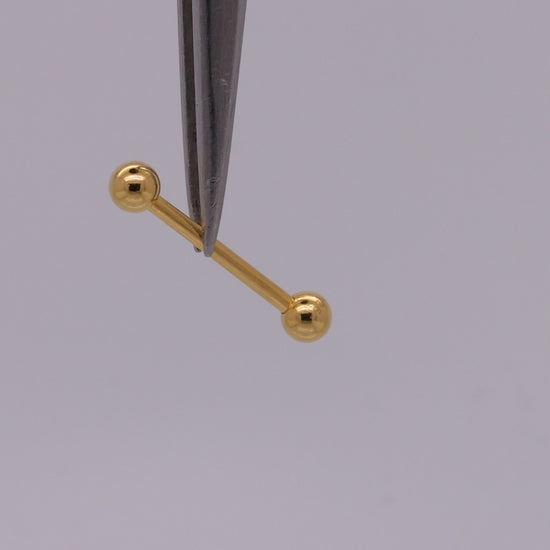 4mm ball straight barbell